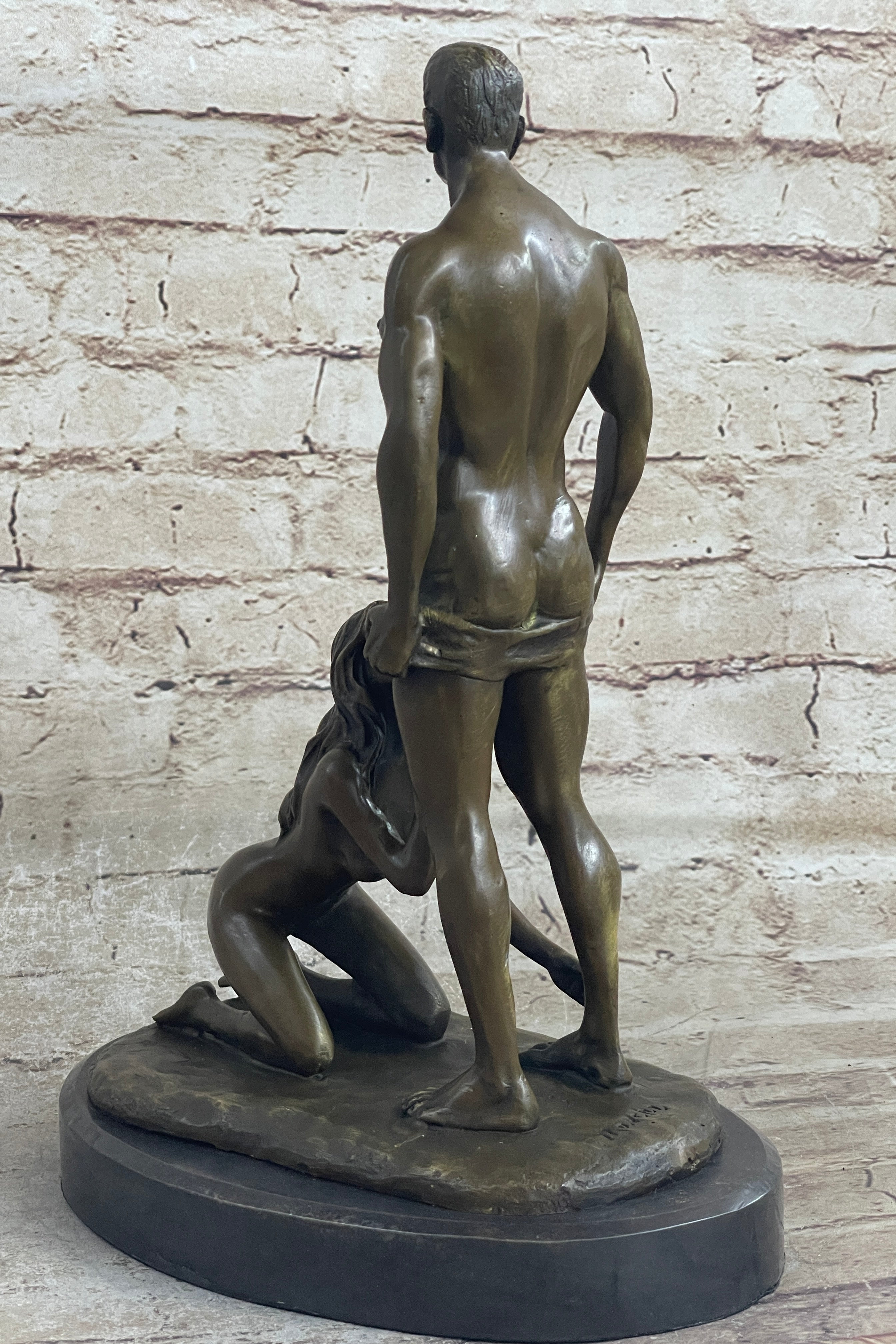 Western Art Bronze Statues Sexy Figure Sculpture  Nude Women Lure Home Decoration