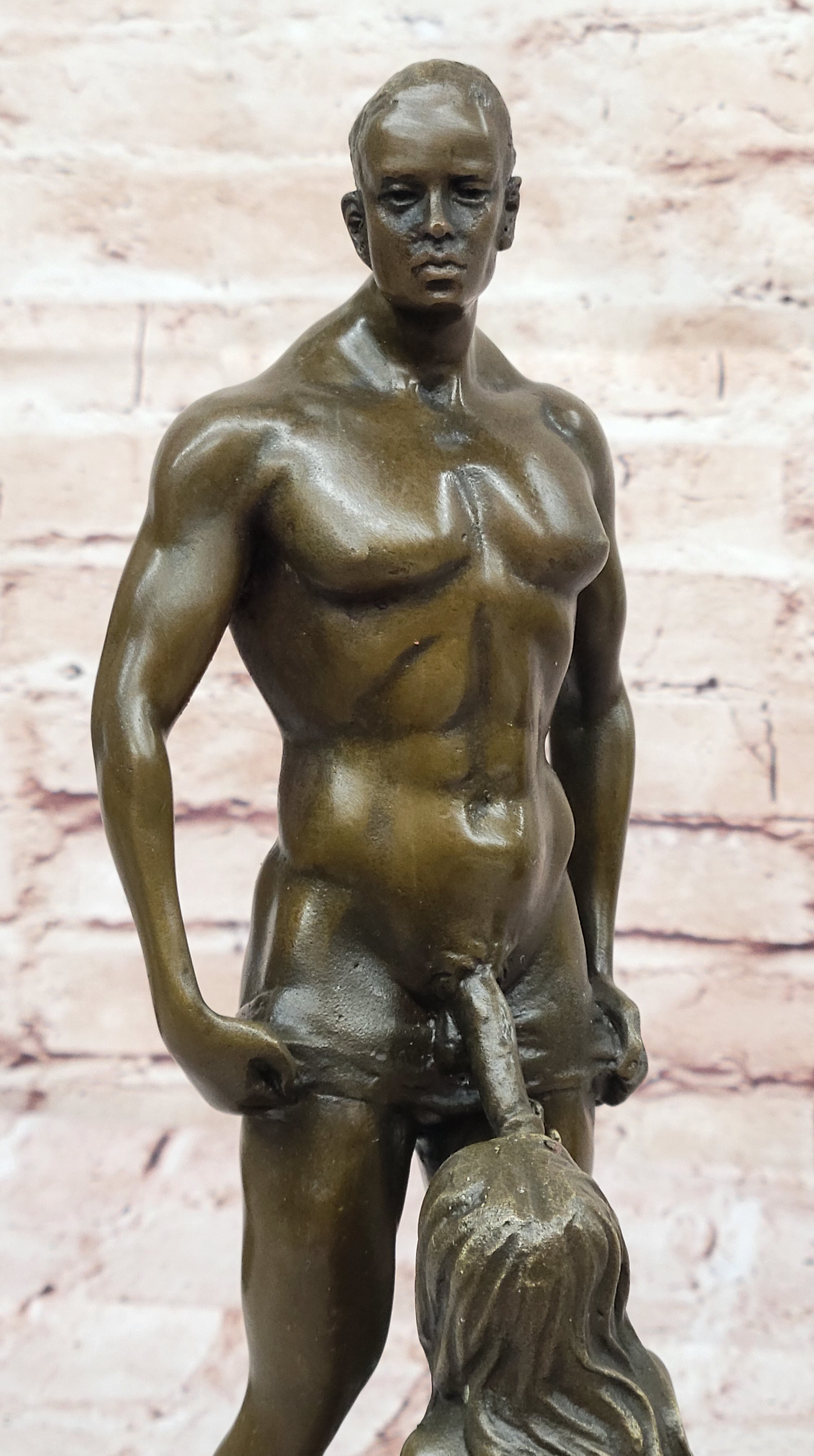 Western Art Bronze Statues Sexy Figure Sculpture  Nude Women Lure Home Decoration
