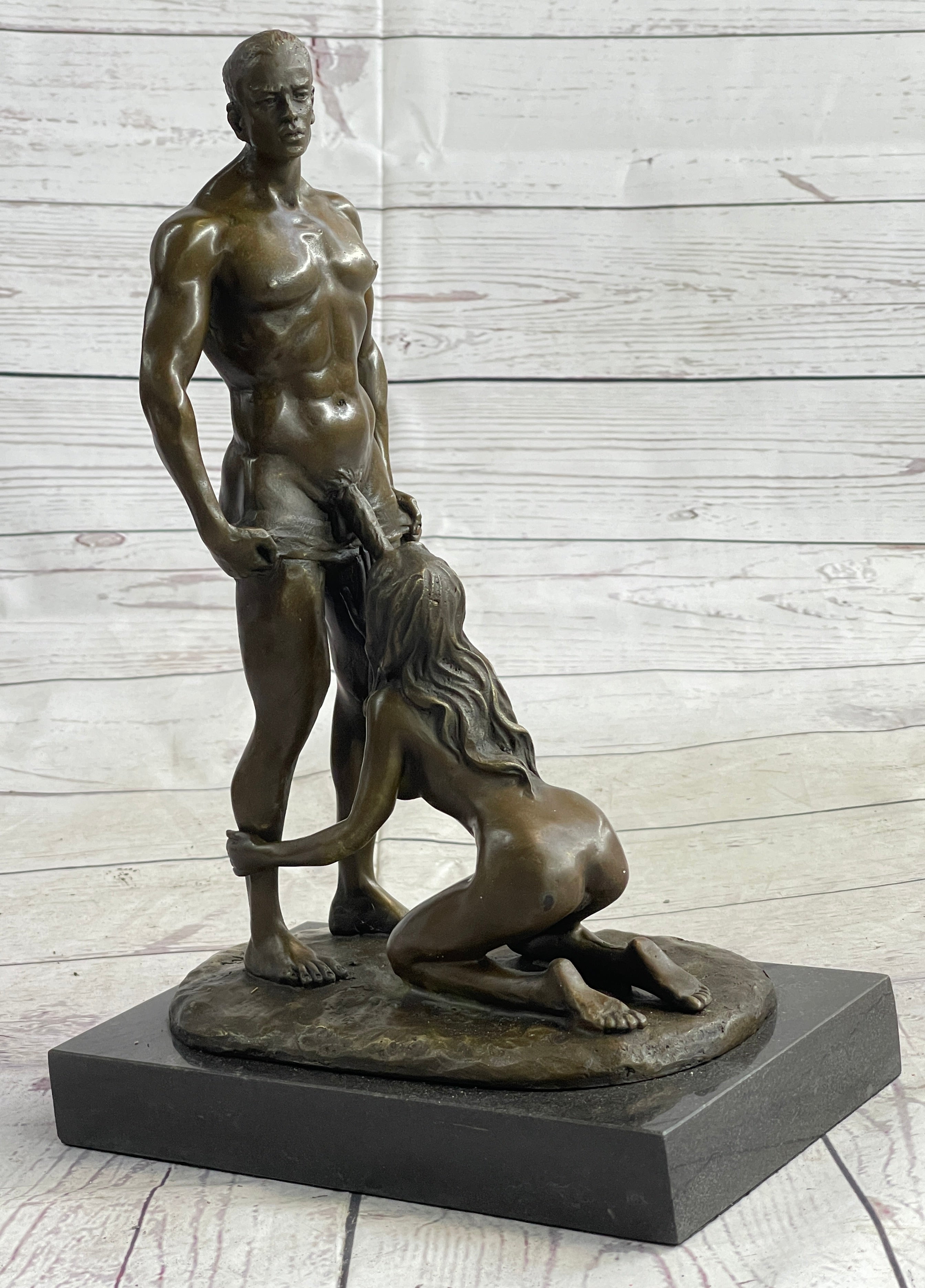 Handcrafted Detailed Musuem Quality Classic Erotic Nude Artwork Bronze Sculpture