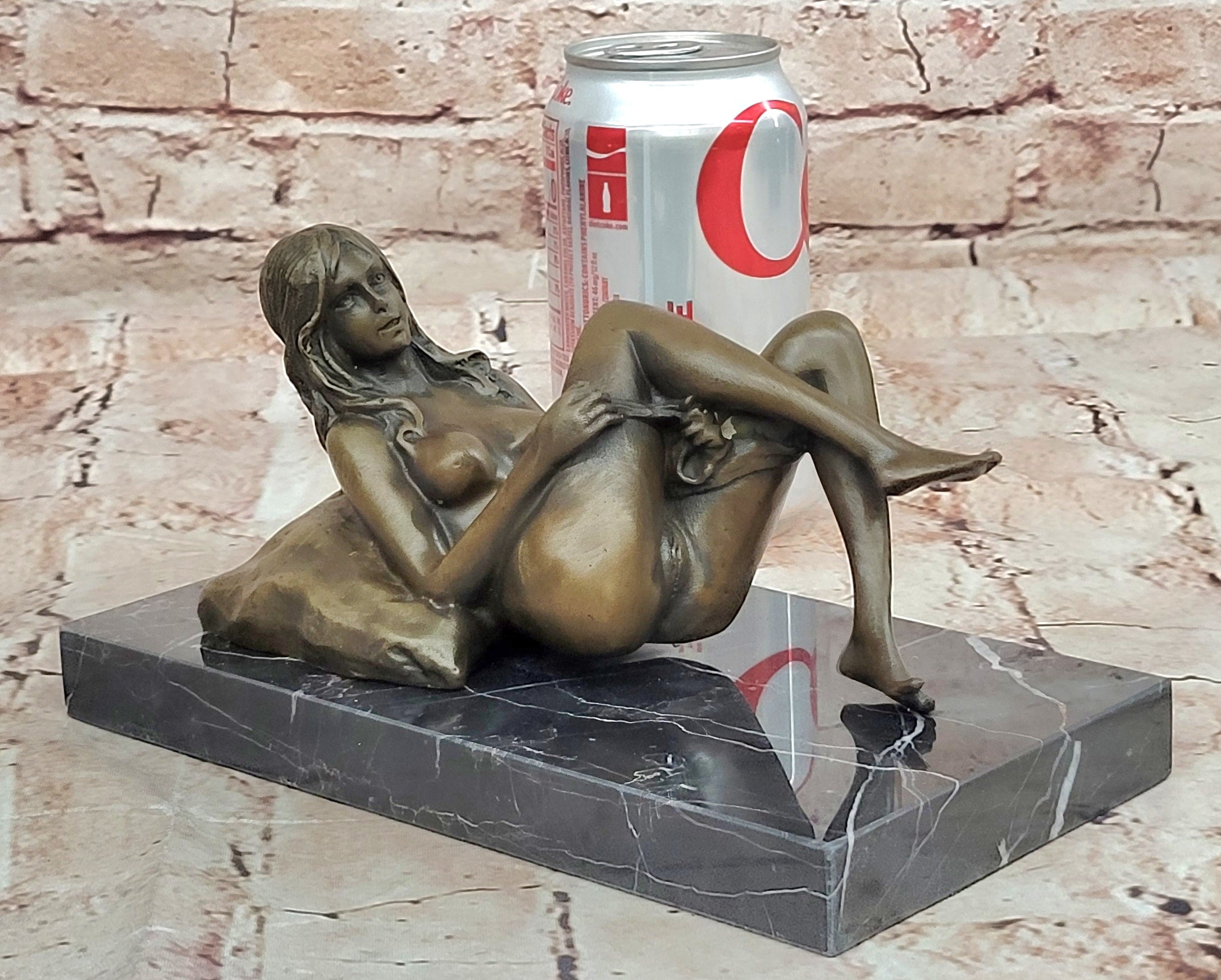 BRONZE NUDE WOMAN Girl Model Erotic sculpture CLOSEOUT ART statue Marble Figure