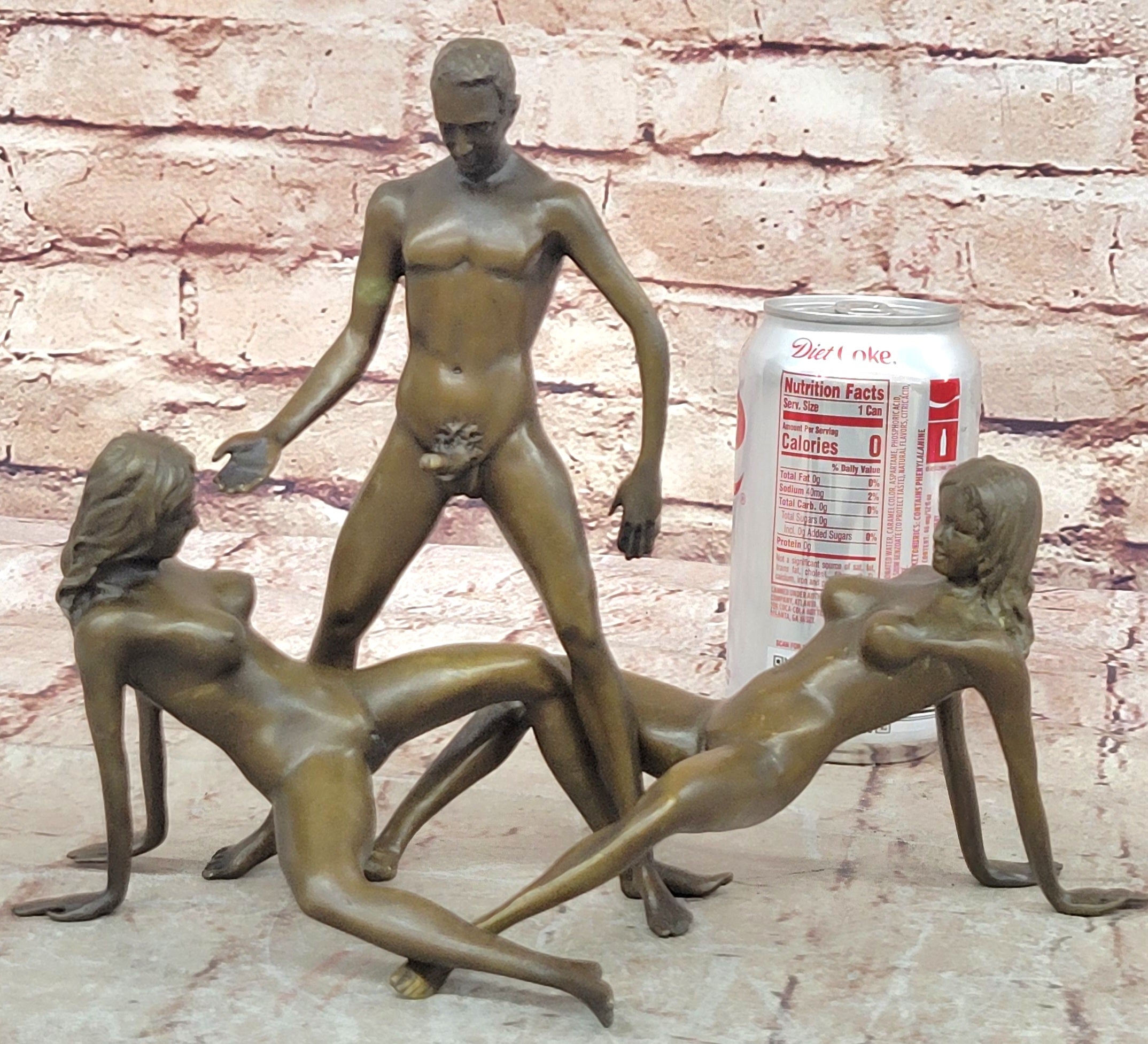 Hand Made Original Sexy Artwork 100% Real Bronze Sculpture Statue Figurine Figure