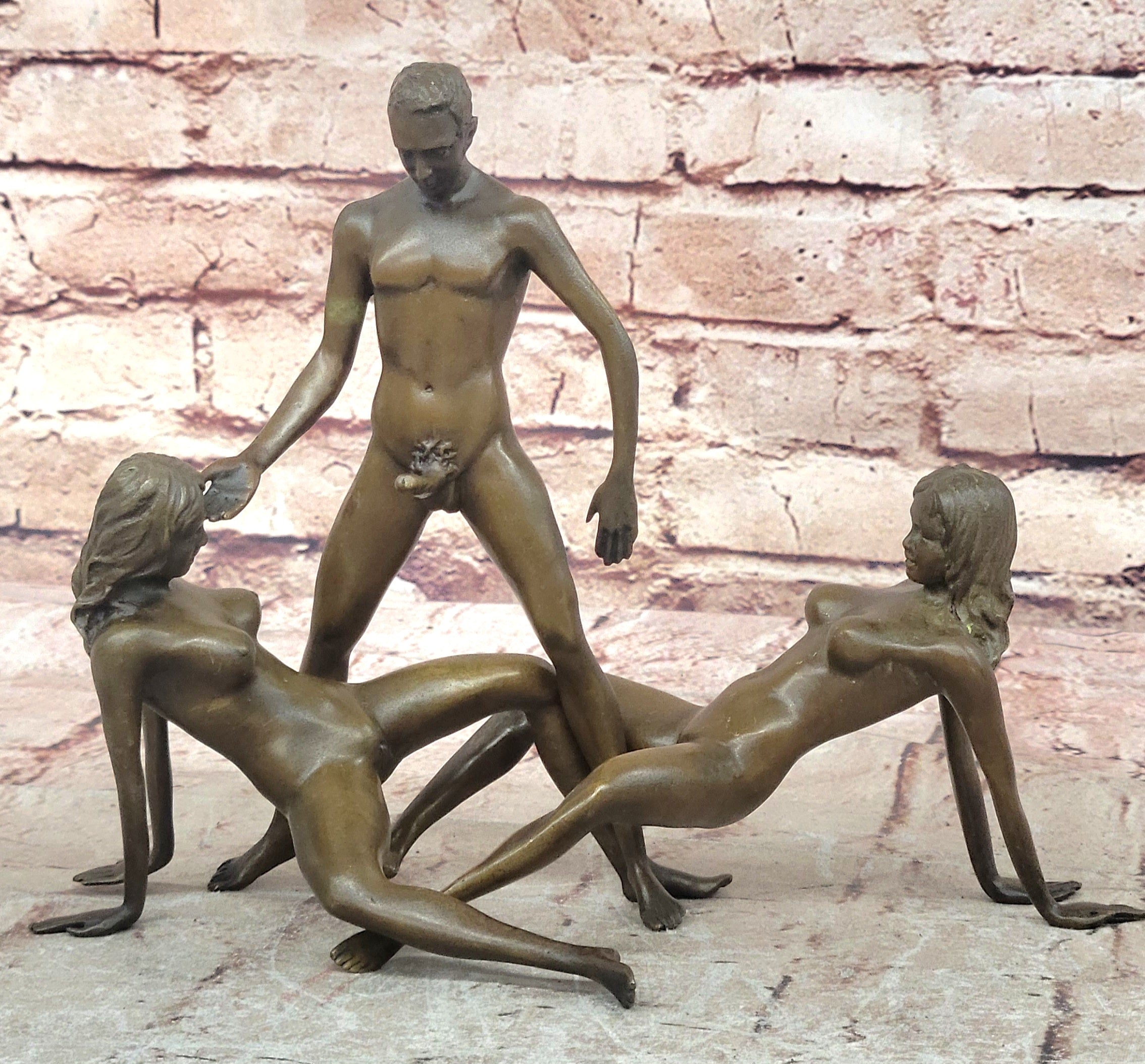 Hand Made Original Sexy Artwork 100% Real Bronze Sculpture Statue Figurine Figure
