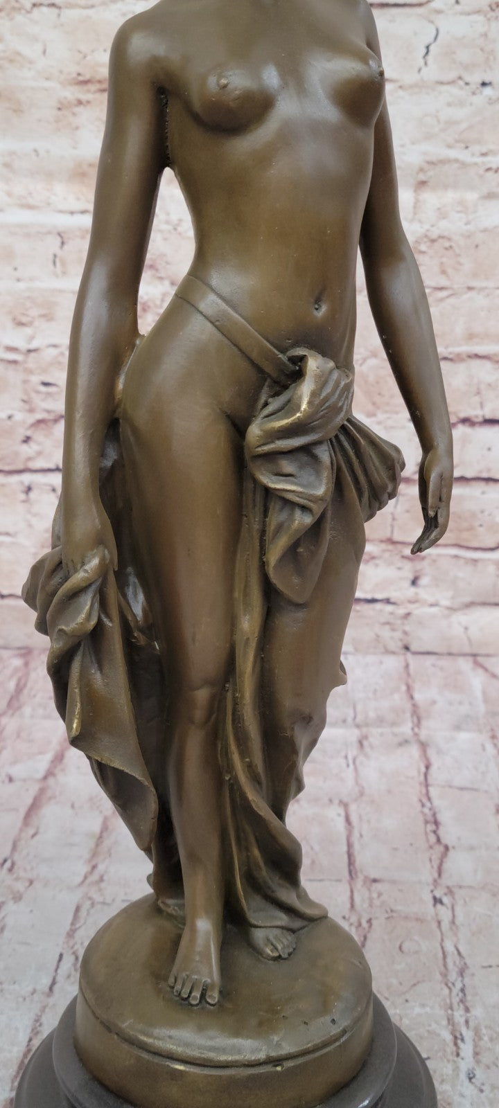 Hot Quality Nude Girl bronze Sculpture Handcrafted Statue Museum Gilt Deco Art
