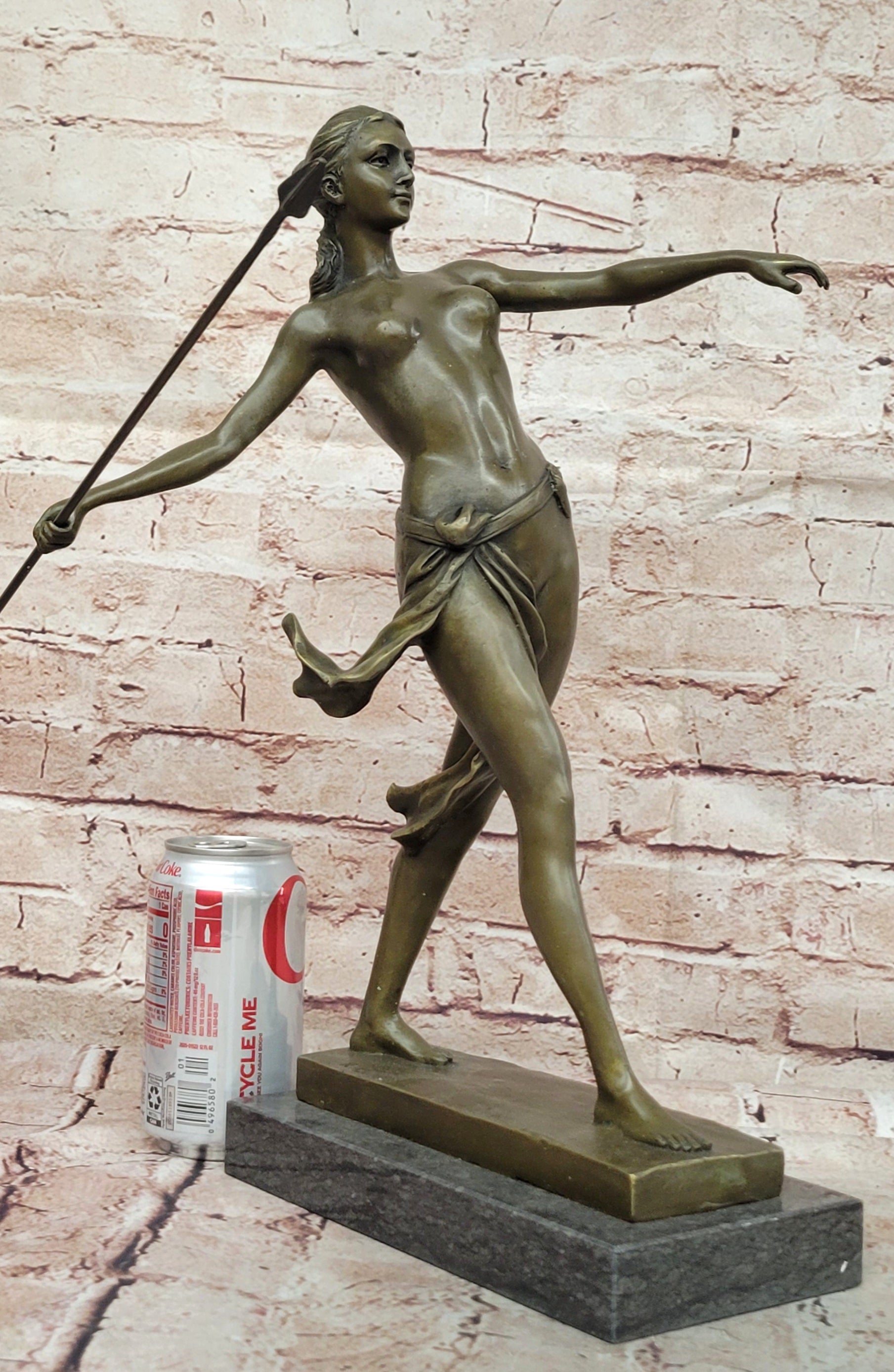 European Bronze Finery DIANA THE HUNTRESS Nude Hand Made Artwork Museum Quality