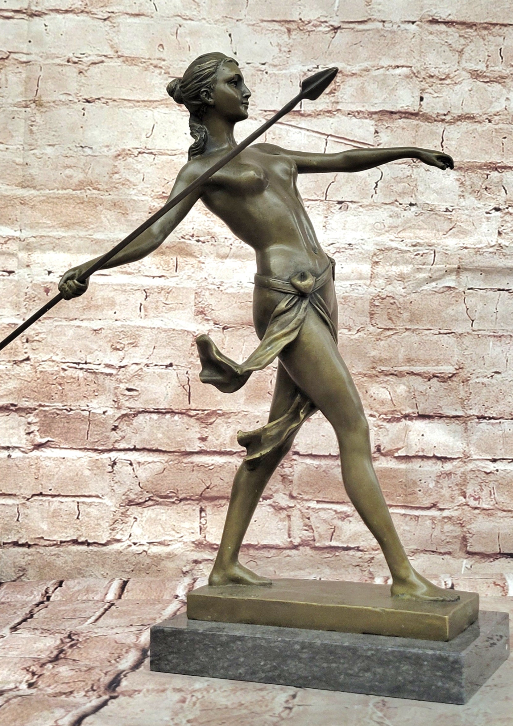 European Bronze Finery DIANA THE HUNTRESS Nude Hand Made Artwork Museum Quality
