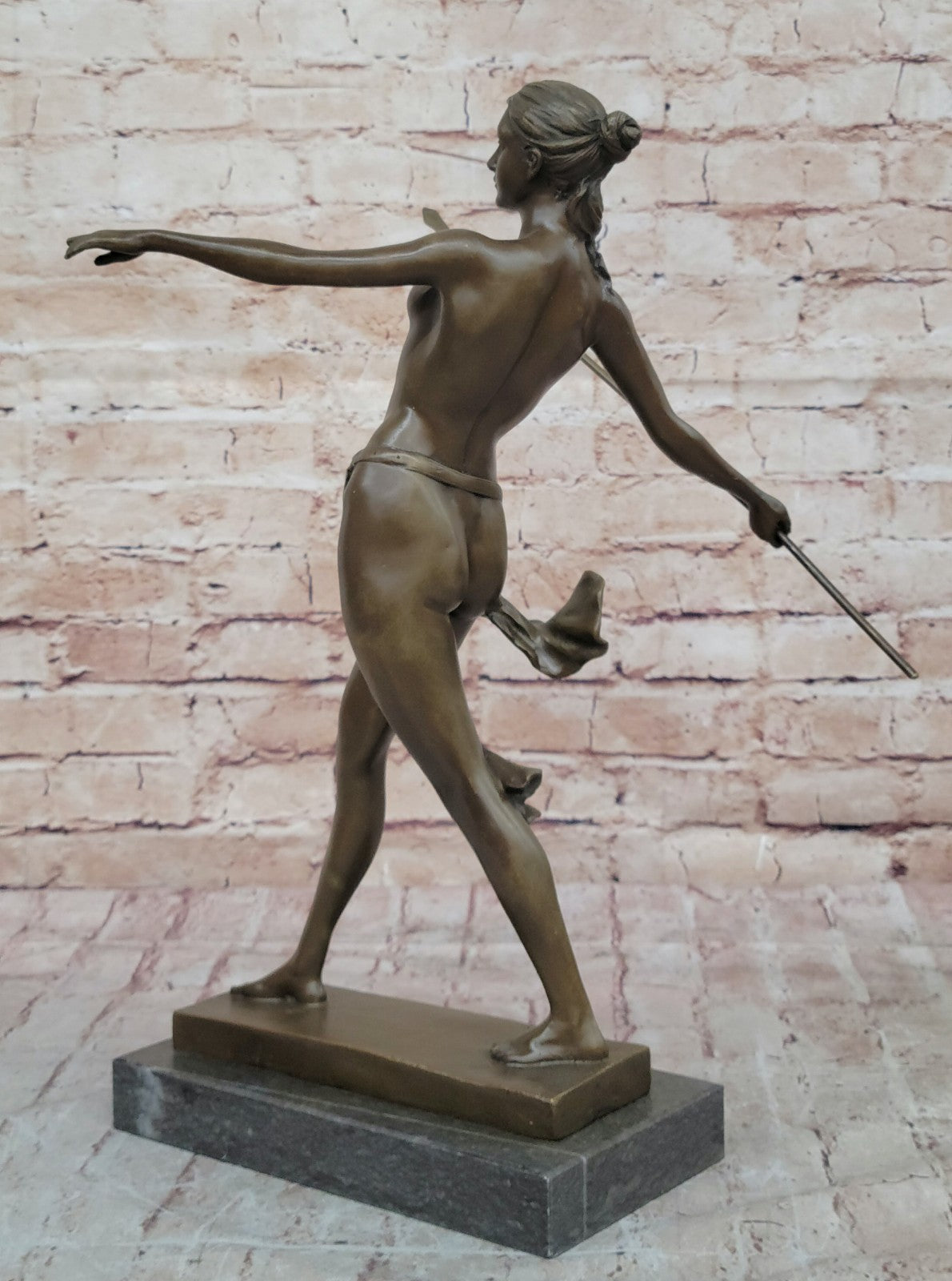 European Bronze Finery DIANA THE HUNTRESS Nude Hand Made Artwork Museum Quality