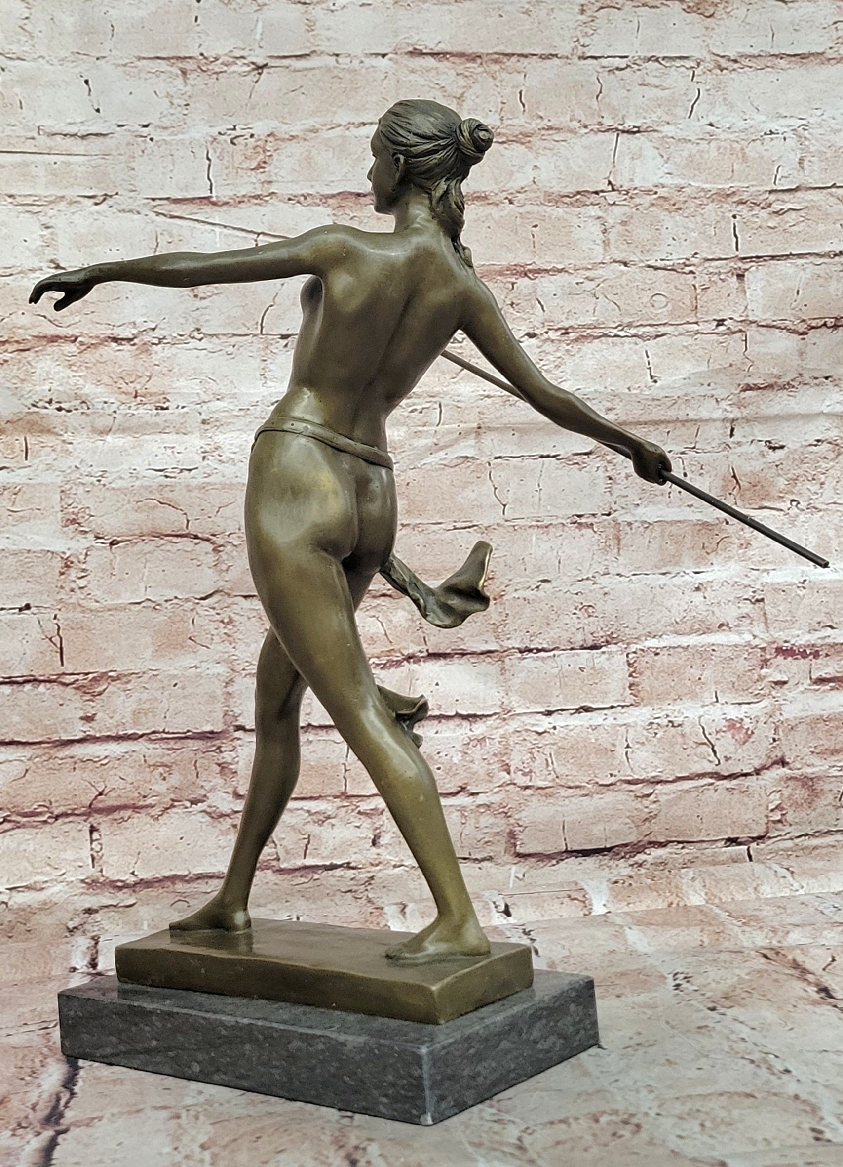 European Bronze Finery DIANA THE HUNTRESS Nude Hand Made Artwork Museum Quality