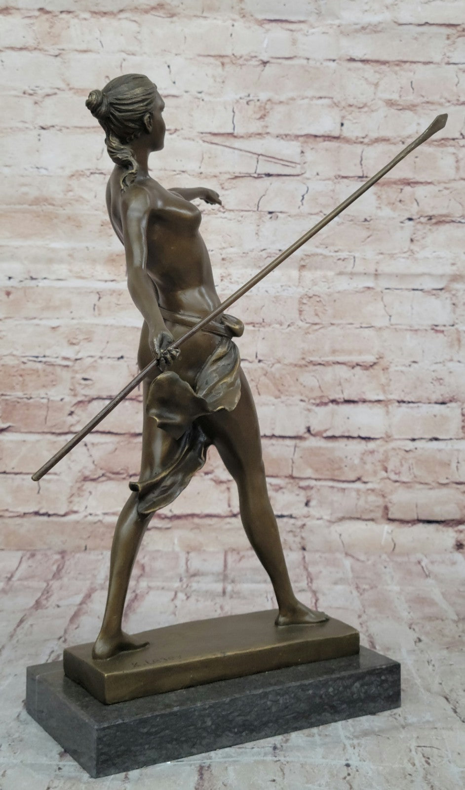 European Bronze Finery DIANA THE HUNTRESS Nude Hand Made Artwork Museum Quality