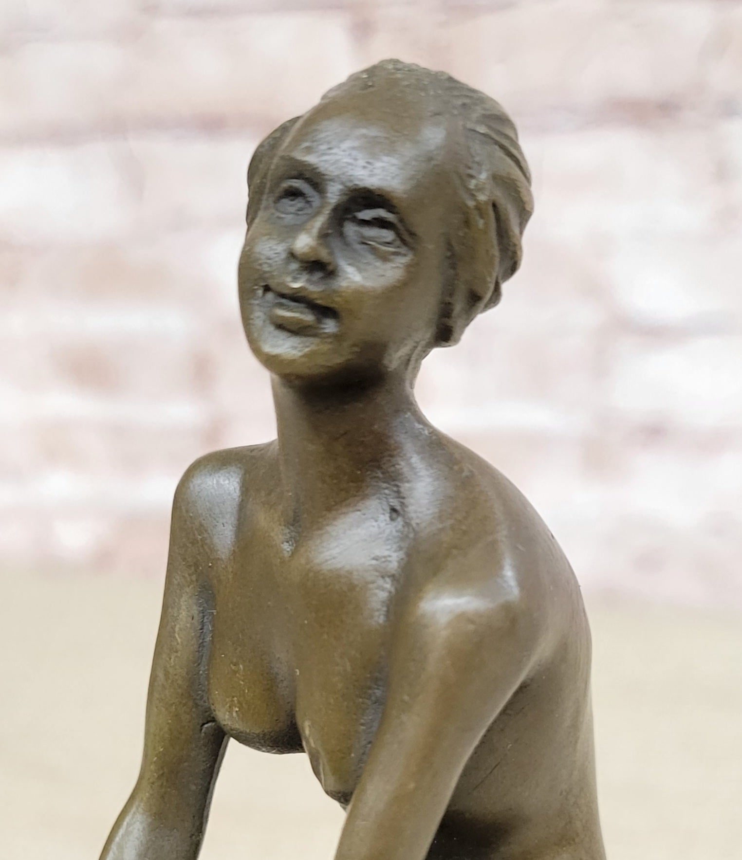 Handcrafted bronze sculpture SALE Bergman Satyr And Nymph Erotic Vienna Signed