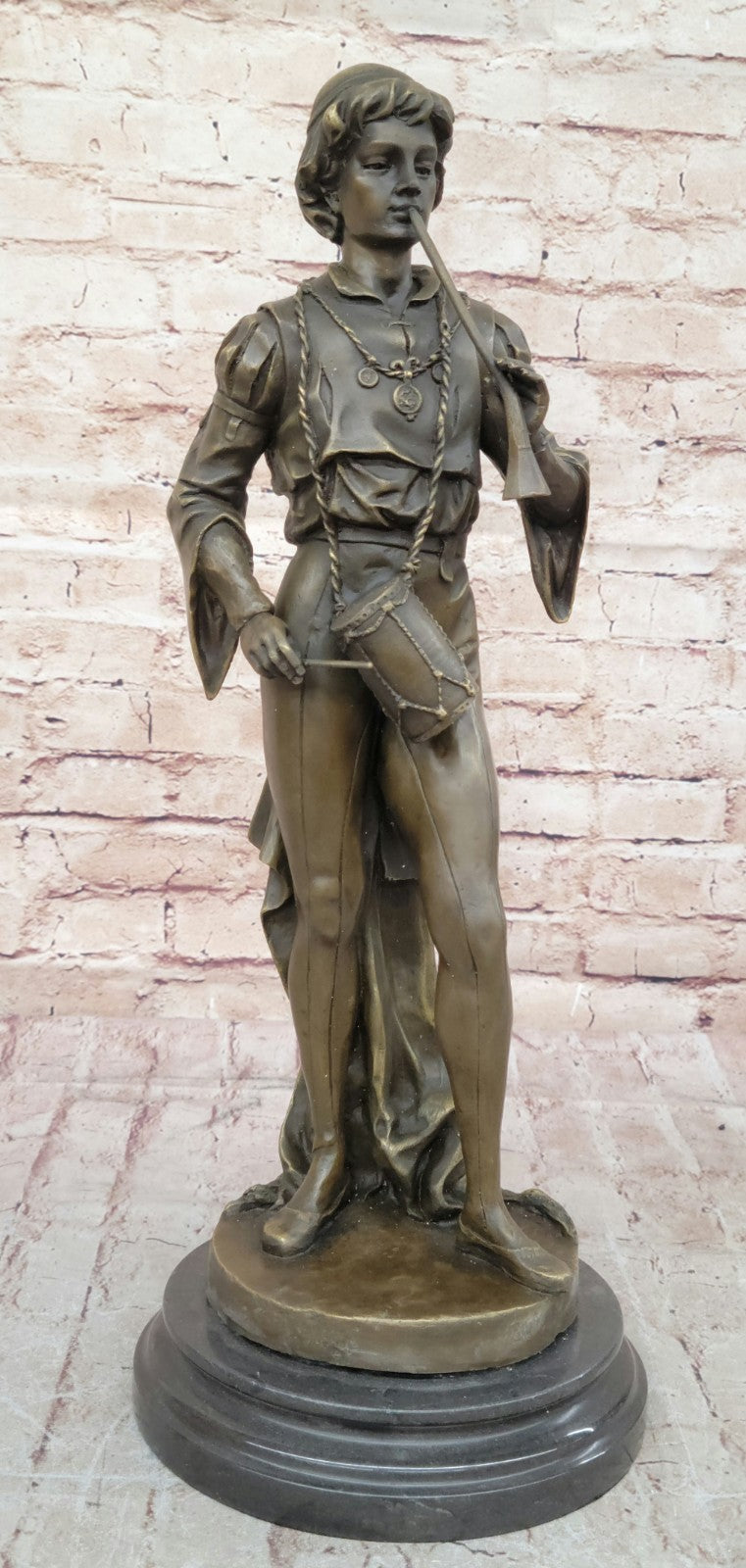 Bronze Military Statue of a Drummer in Napoleon`s Army Hot Cast Sculpture