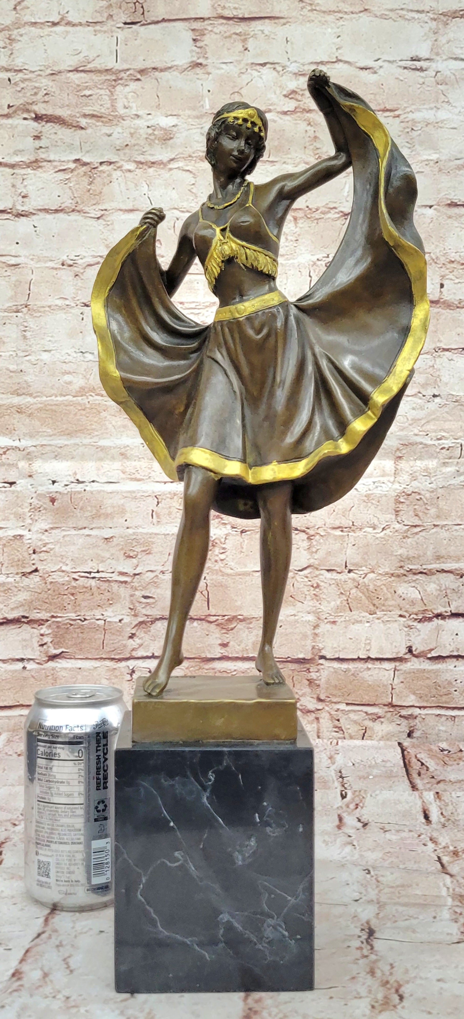 Solid custom listing Franz Bergman bronze gender Dancing Sculpture Figurine Gift