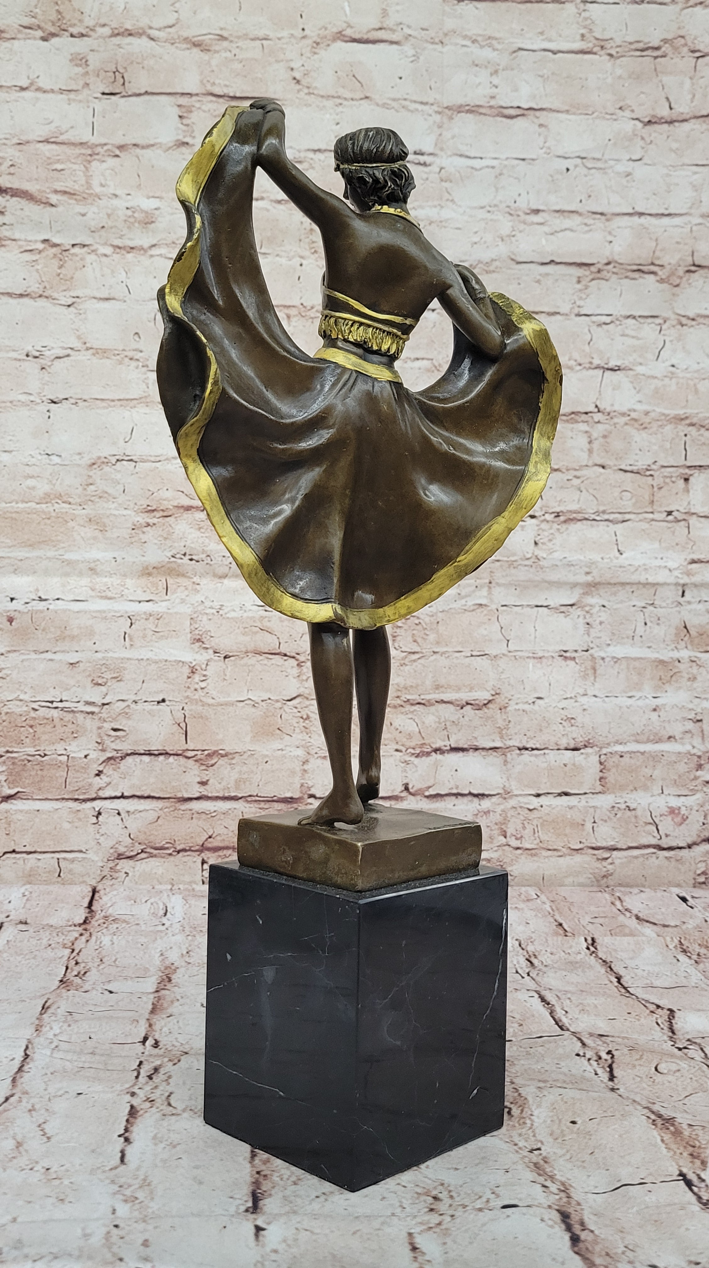 Solid custom listing Franz Bergman bronze gender Dancing Sculpture Figurine Gift