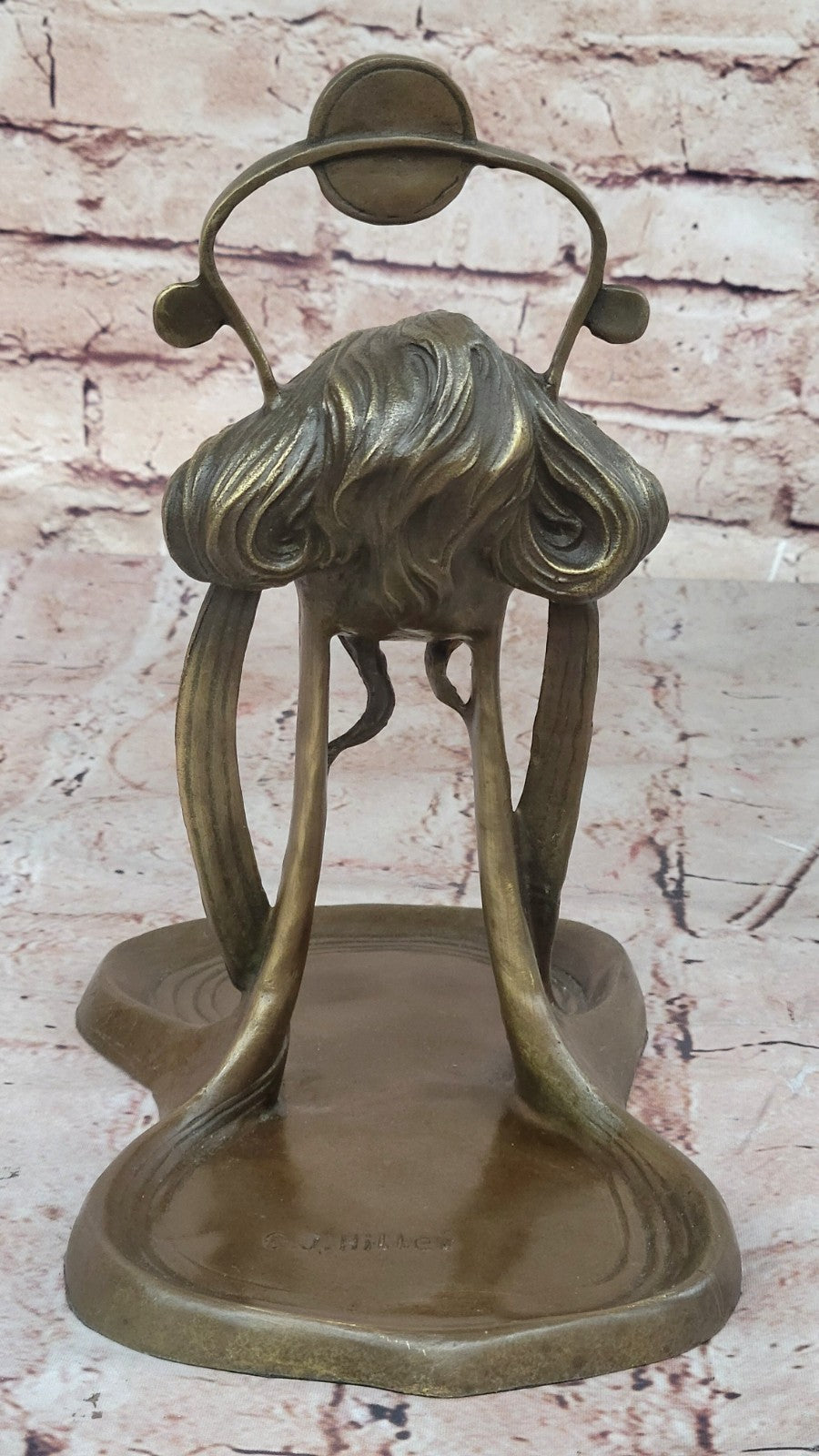Handcrafted bronze sculpture SALE Business Soap Tray Jewelry Deco Nouveau Art