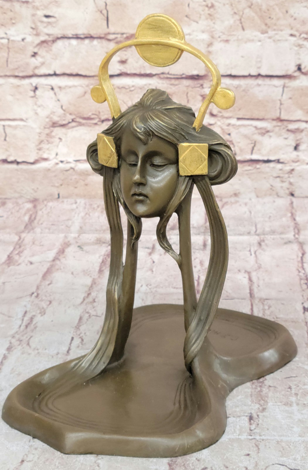 Handcrafted bronze sculpture SALE Wax Lost Figural Dish Candy Nouveau Art