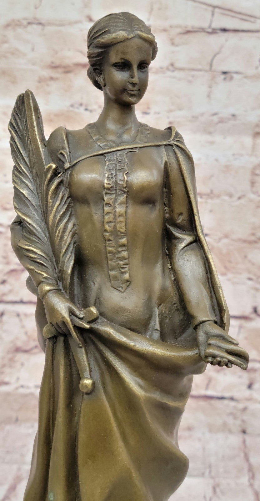 Bronze Fortuna Roman Goddess Of Fortune Statue Hot Signed Mythical Figurine