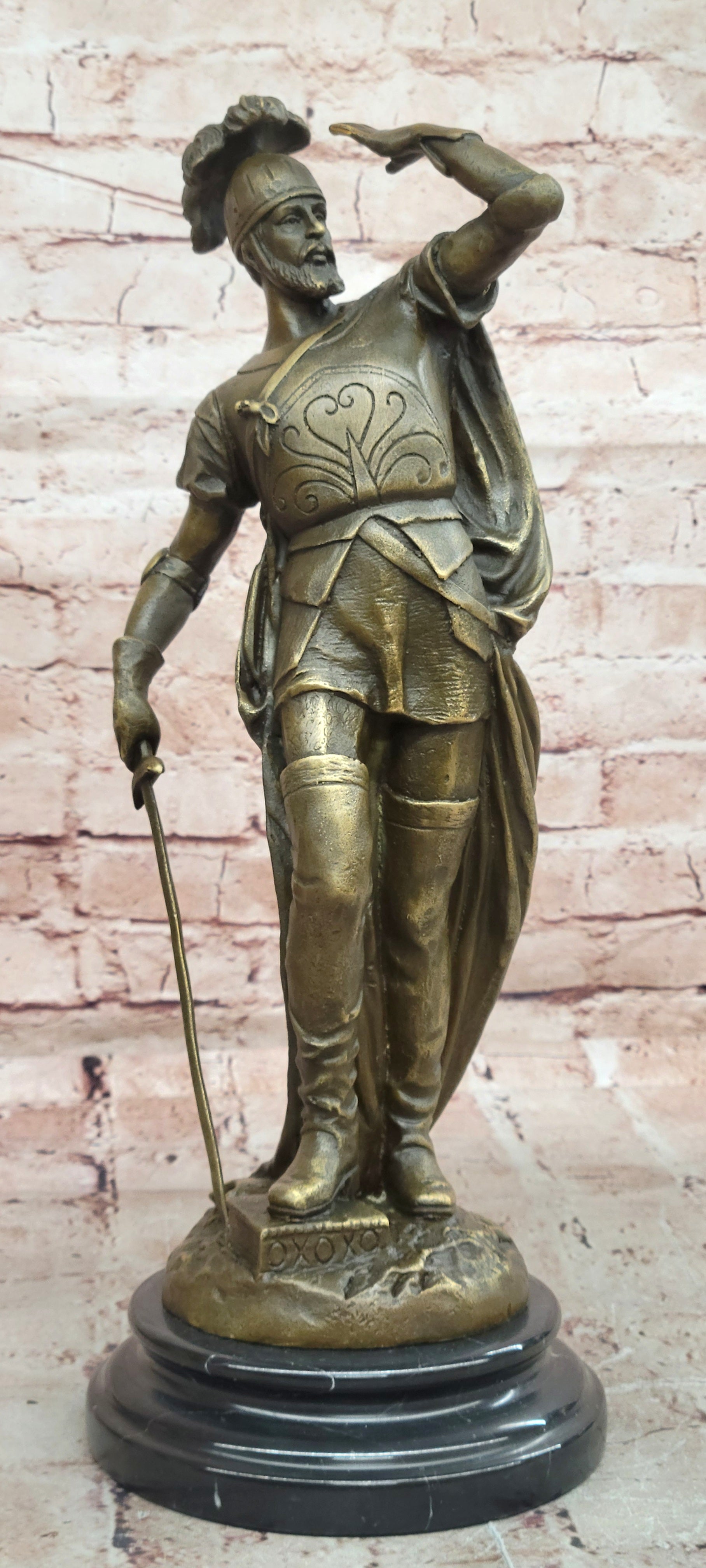 Bronze Sculpture Greek/Roman Soldier Holding Sword Hot Cast Museum Quality Work