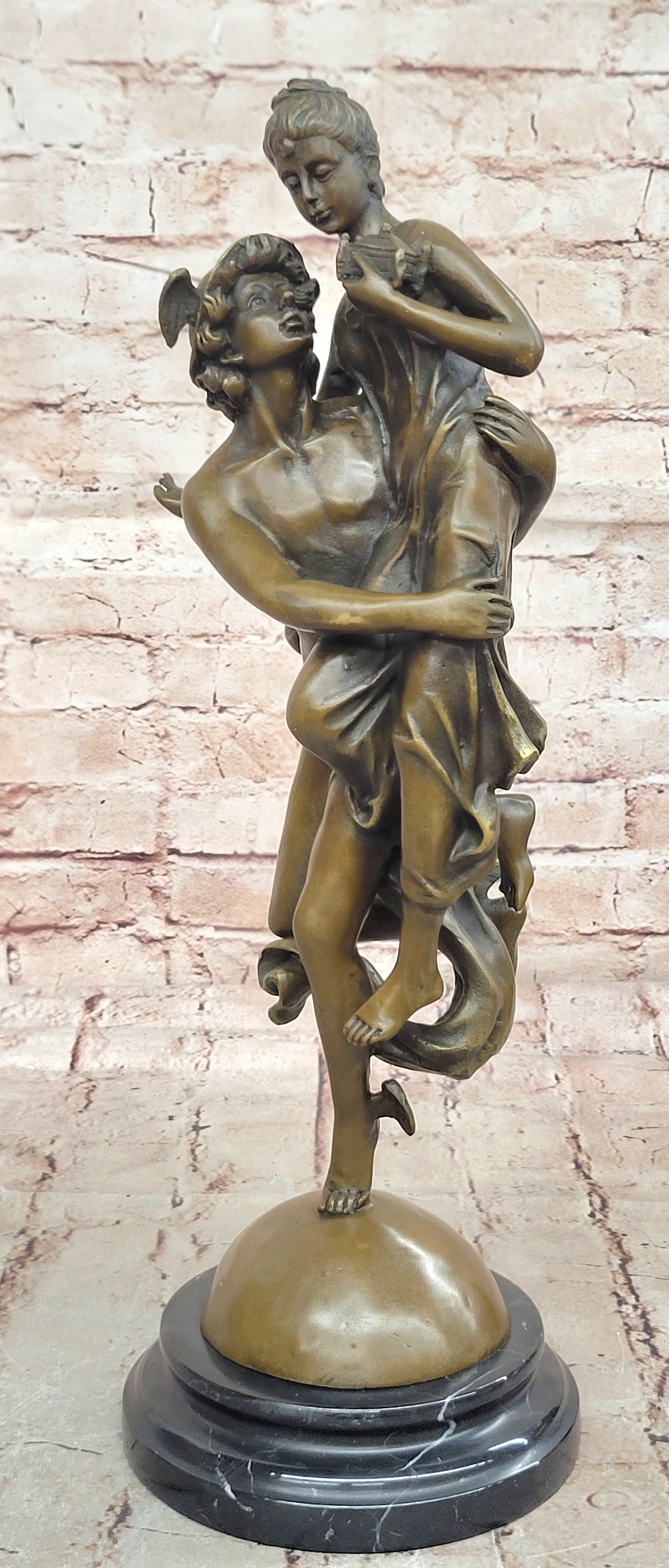 Handcrafted bronze sculpture SALE Pandor And Mercury Flying Hermes Of Rendition
