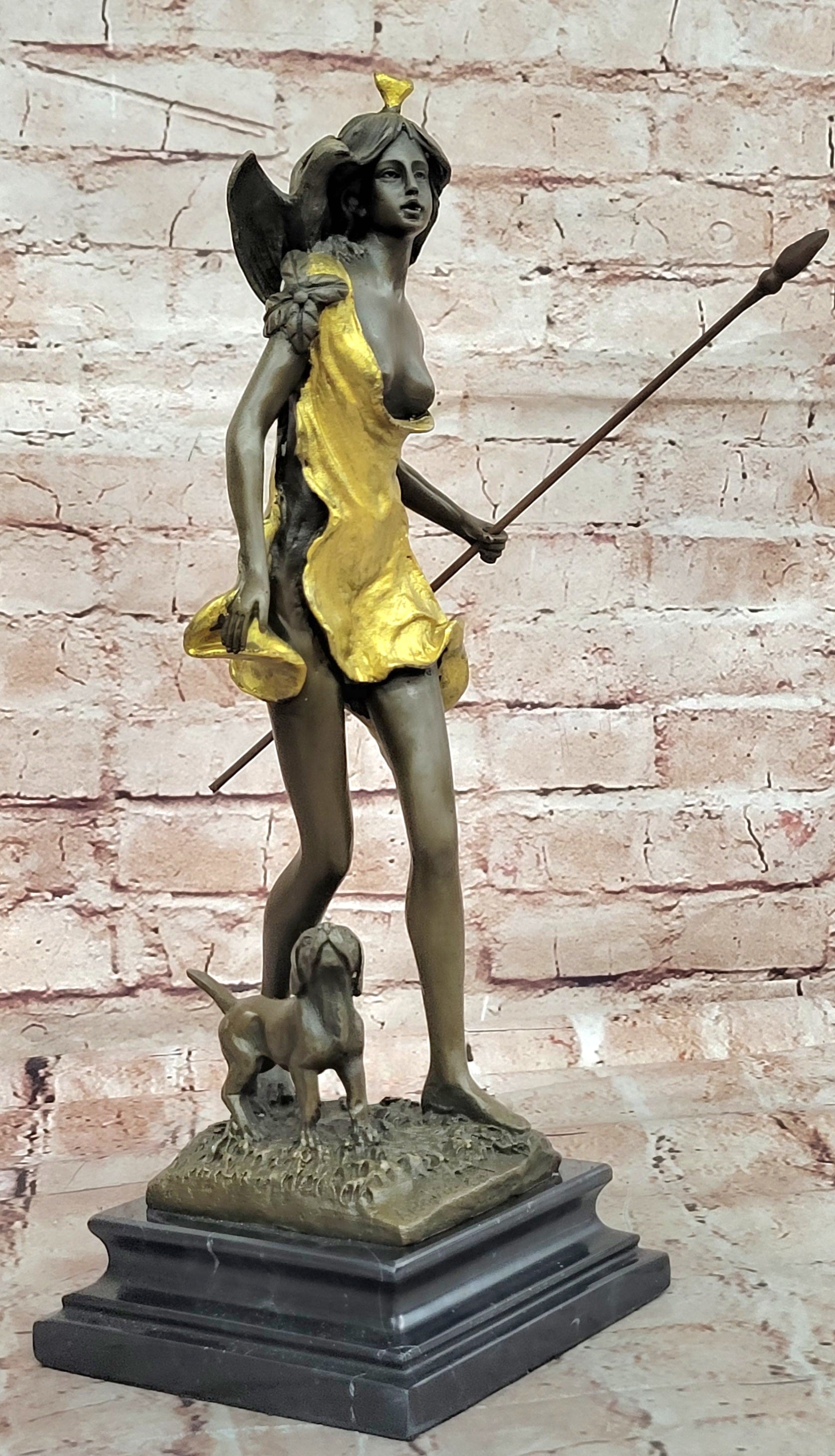 Collectible Hot Cast Amazing Diana The Huntress Bronze Sculpture by Vitaleh Sale