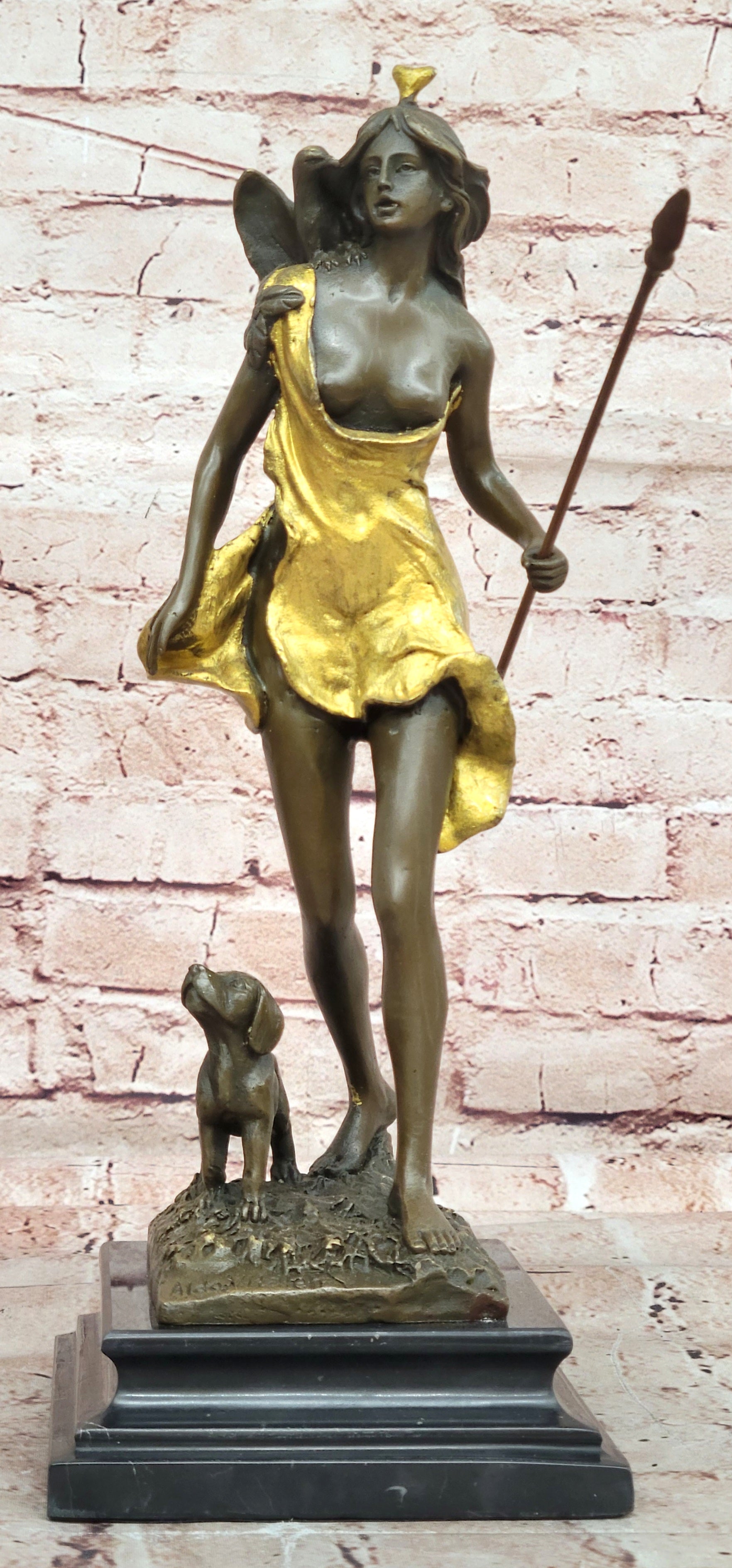 Collectible Hot Cast Amazing Diana The Huntress Bronze Sculpture by Vitaleh Sale