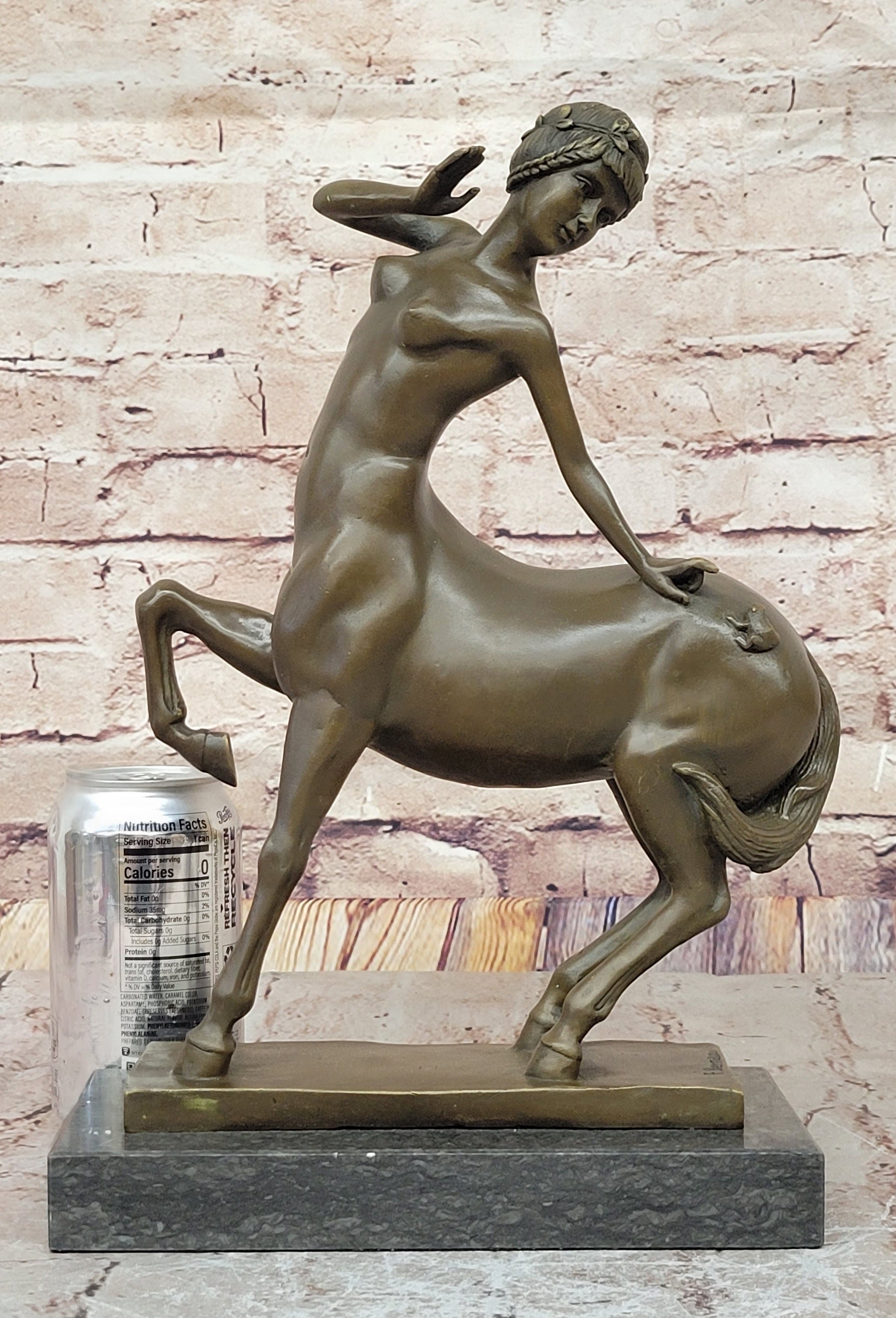 Bronze Sculpture Semi Nude Femal Methodological Centaur Half Woman Half Horse NR