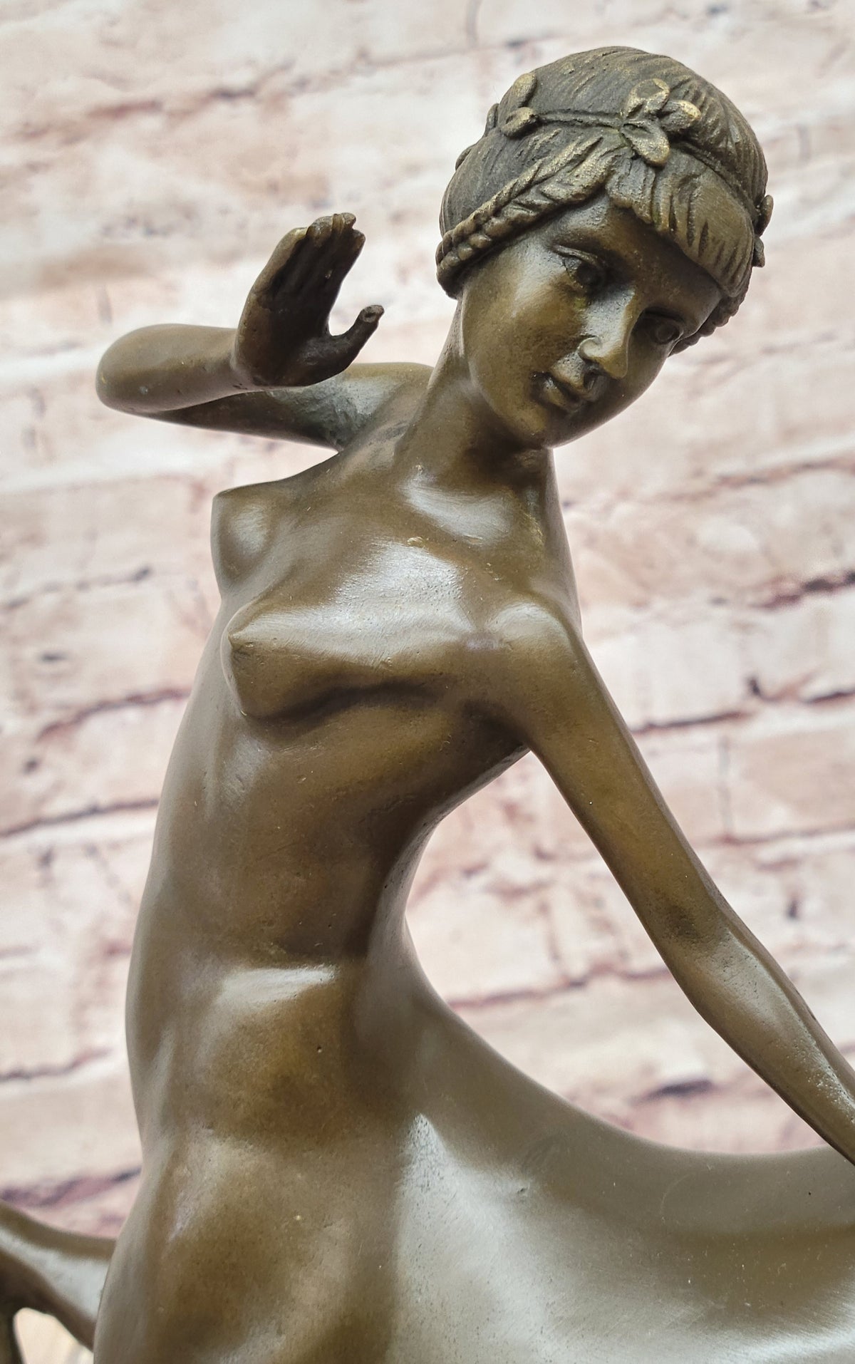 Bronze Sculpture Semi Nude Femal Methodological Centaur Half Woman Half Horse NR