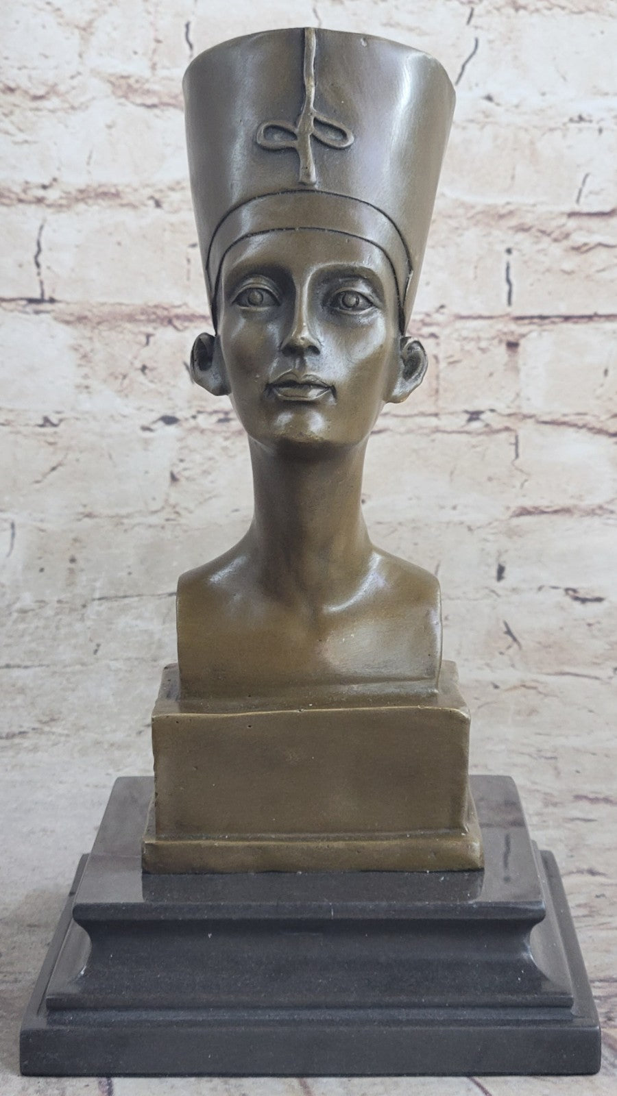 Hot Cast European Made Nefertiti Bust Bronze Masterpiece Sculpture Figurine Sale