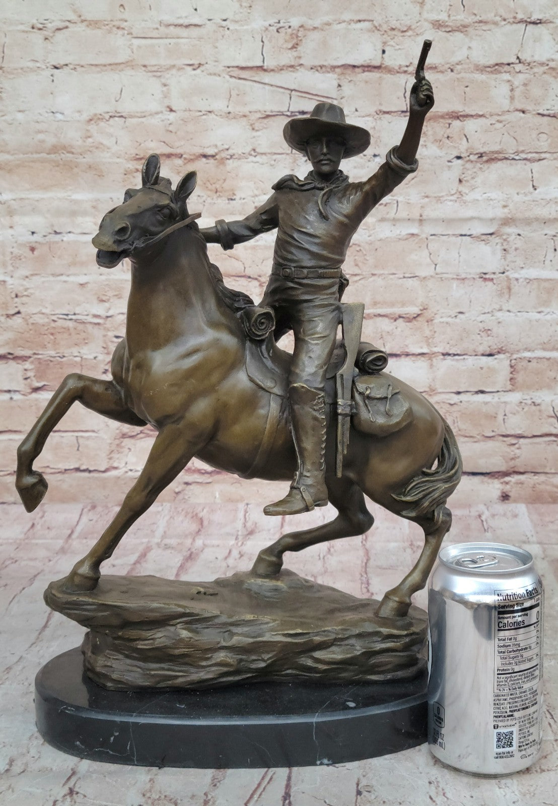 "The Desperado" by Carl Kauba Cowboy Marshal horse Gun Bronze Sculpture Figurine