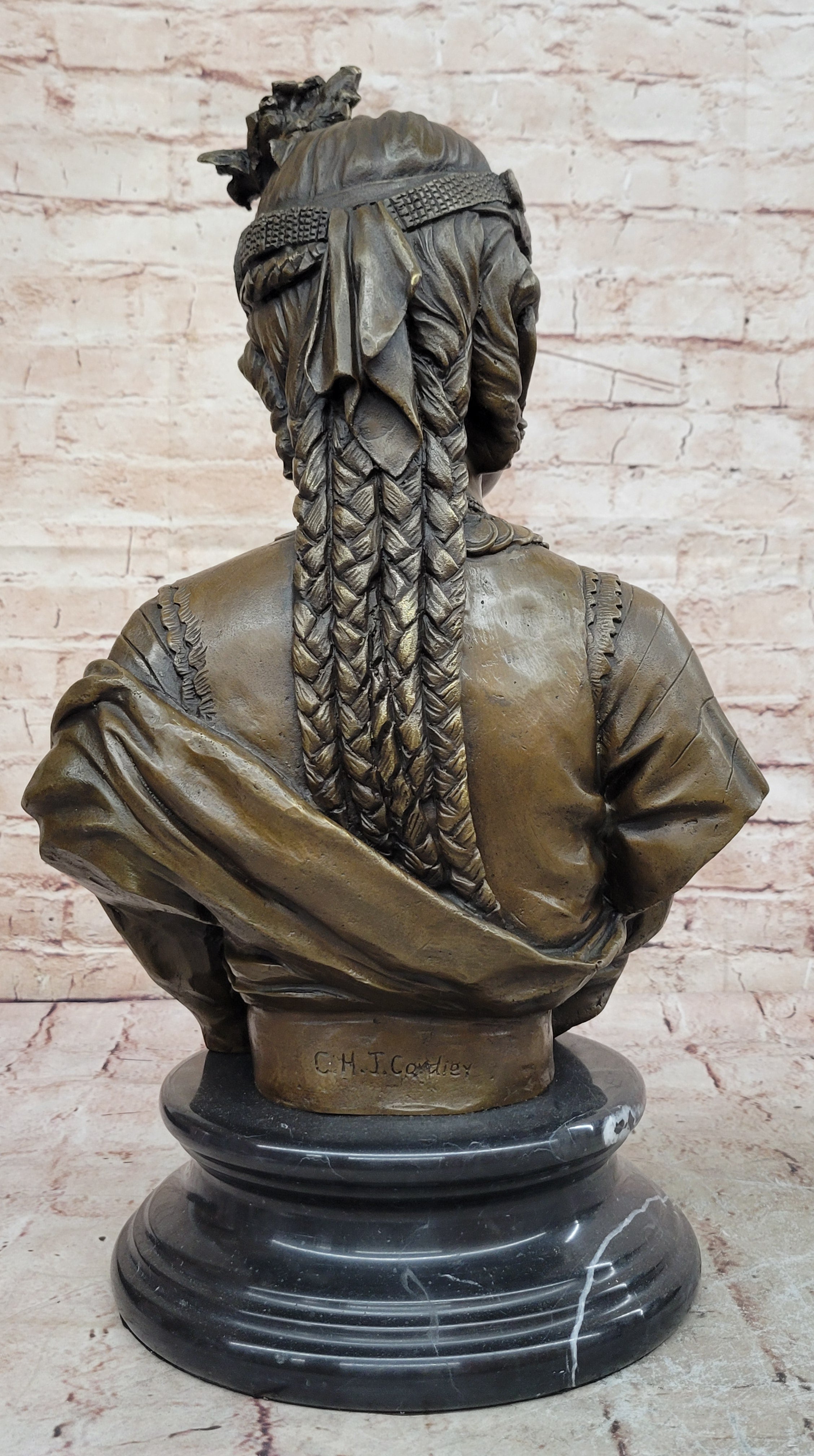 Handcrafted bronze sculpture SALE Bust Female Cordier By Caire Le Lady Egyption