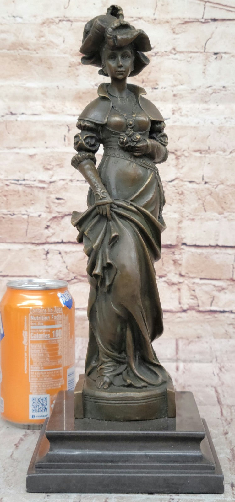 Vintage Victorian Sculpture Nouveau Signed Bronze Patina Spelter Hot Cast Deco