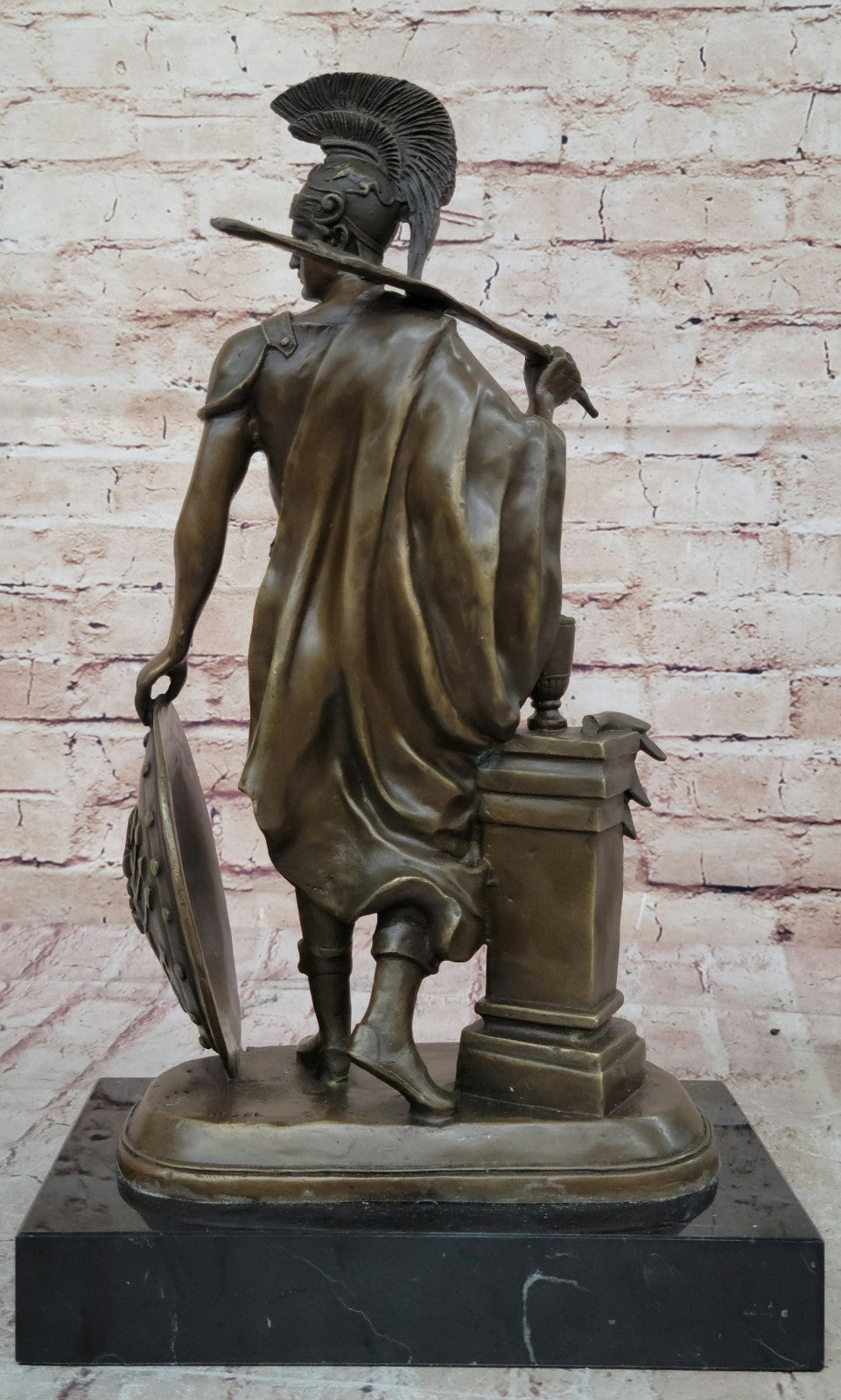 Bronze Sculpture of a Roman Warrior by Huzel , French Masterpiece Detailed Deal