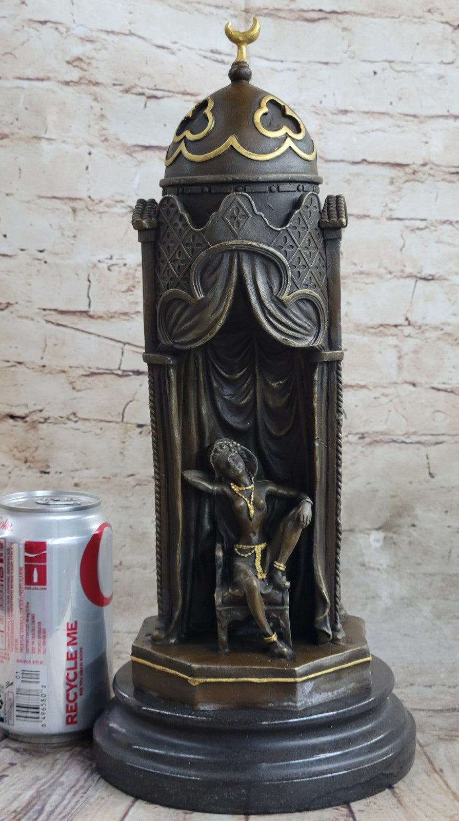 Handcrafted bronze sculpture SALE Gir Slave A Protecting Man Arab Bergman Franz