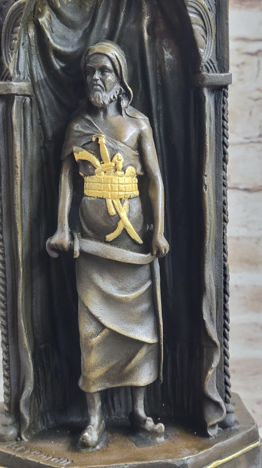 Handcrafted bronze sculpture SALE Gir Slave A Protecting Man Arab Bergman Franz