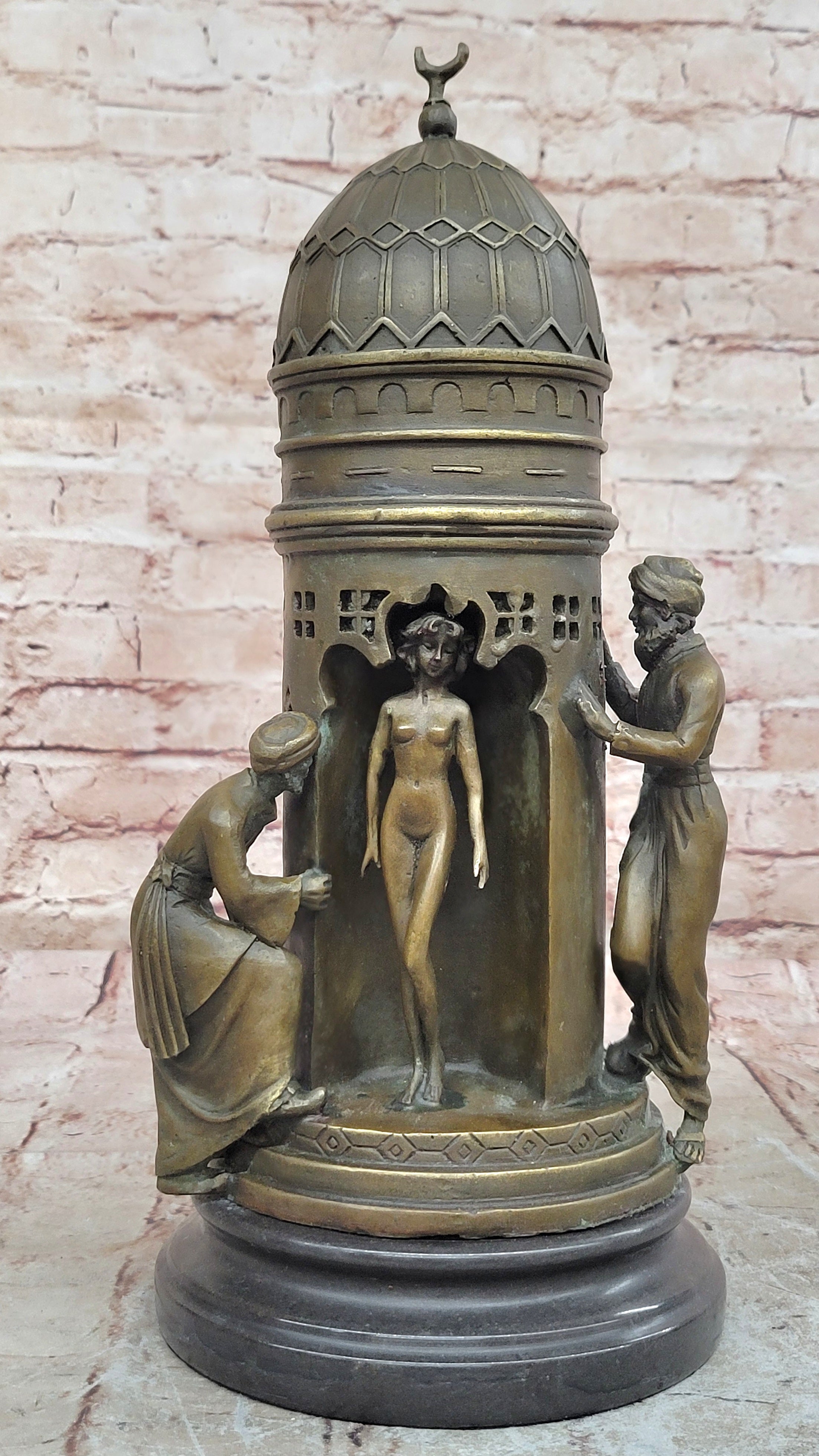 Franz Bergman Real Vienna Solid Nude Bronze Slave Trader Made Lost Wax Gift