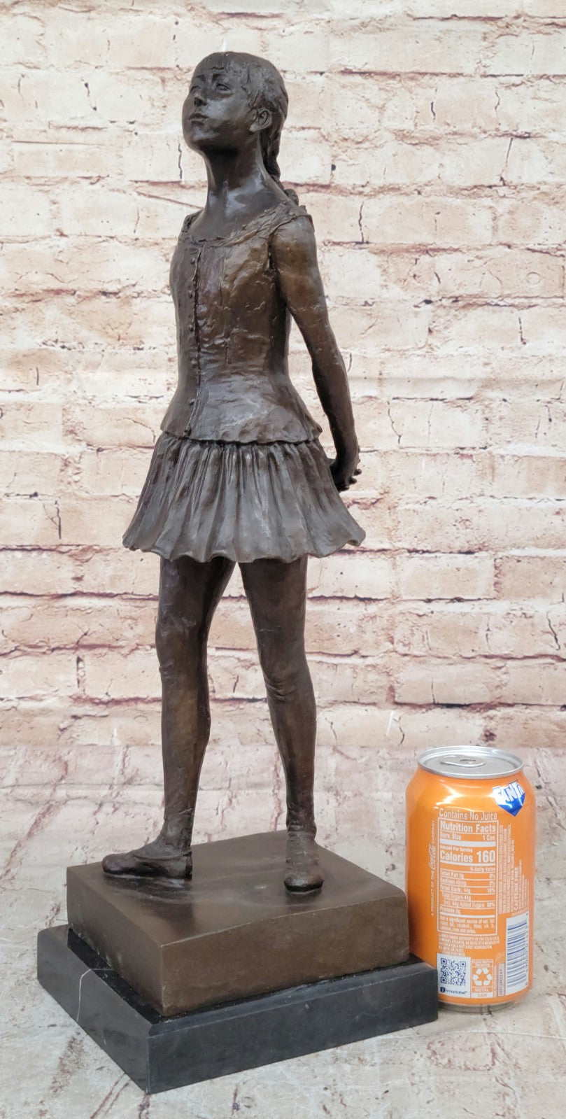 SUPERB EDGAR DEGAS BALLERINA DANCER, SIGNED BRONZE STATUE FIGURE SCULPTURE