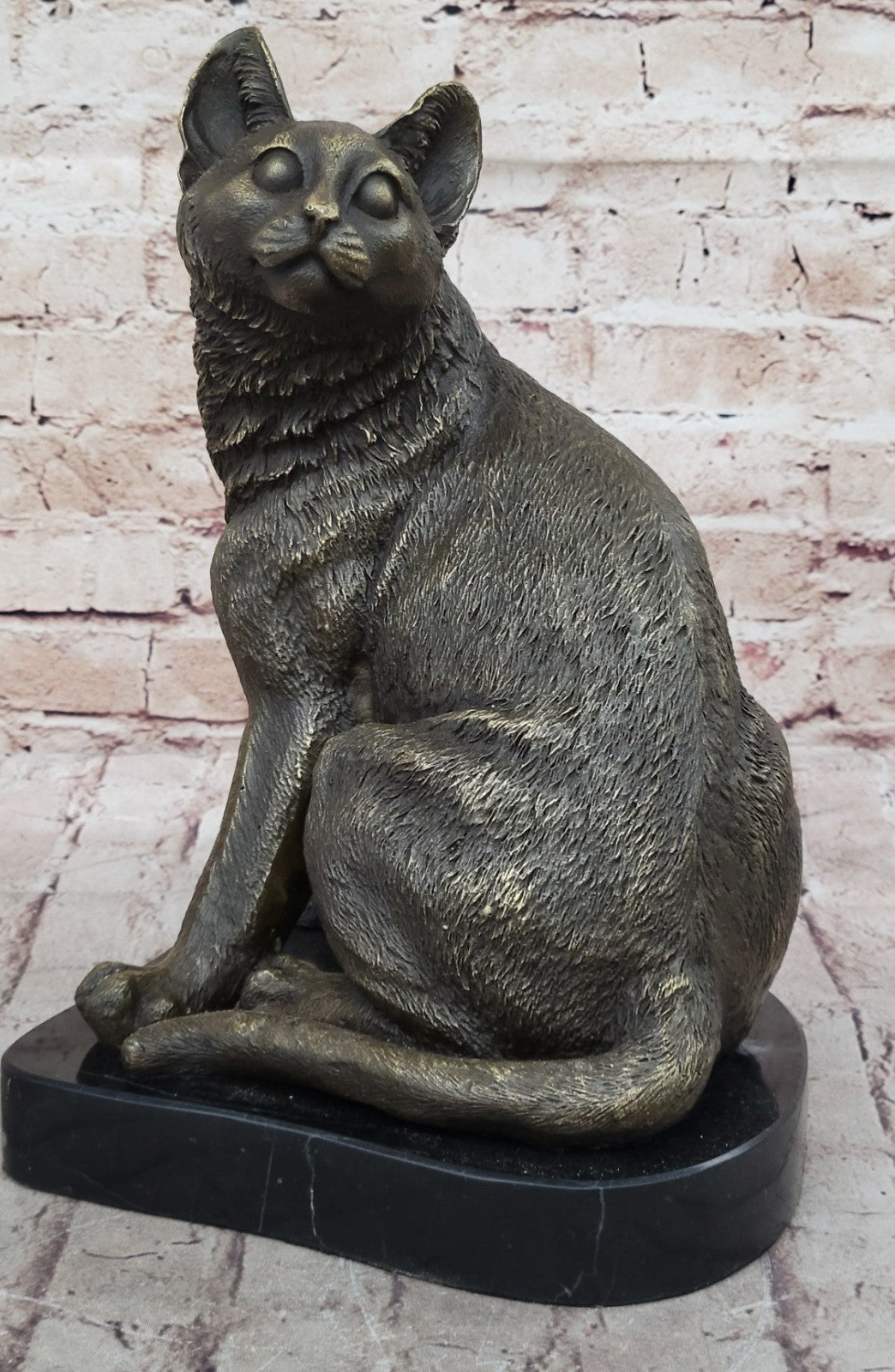 Artistic Kitten Cat Lover Collector Bronze Statue Sculpture Figurine Art Deco