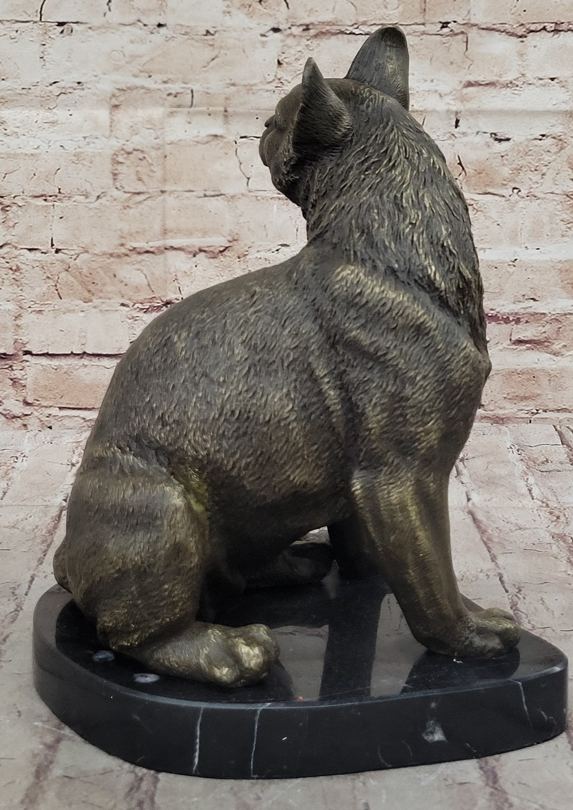 Artistic Kitten Cat Lover Collector Bronze Statue Sculpture Figurine Art Deco