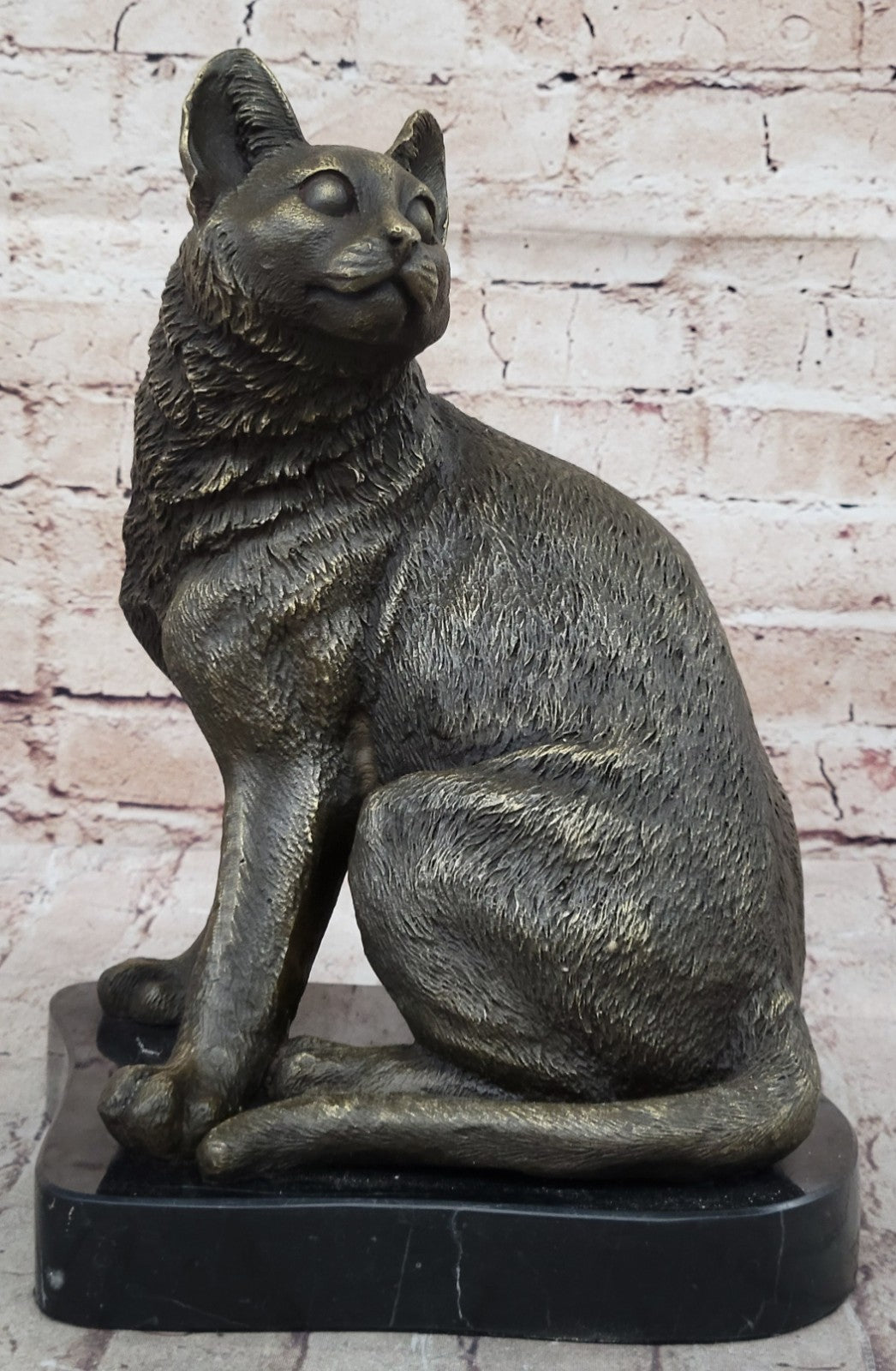 Artistic Kitten Cat Lover Collector Bronze Statue Sculpture Figurine Art Deco