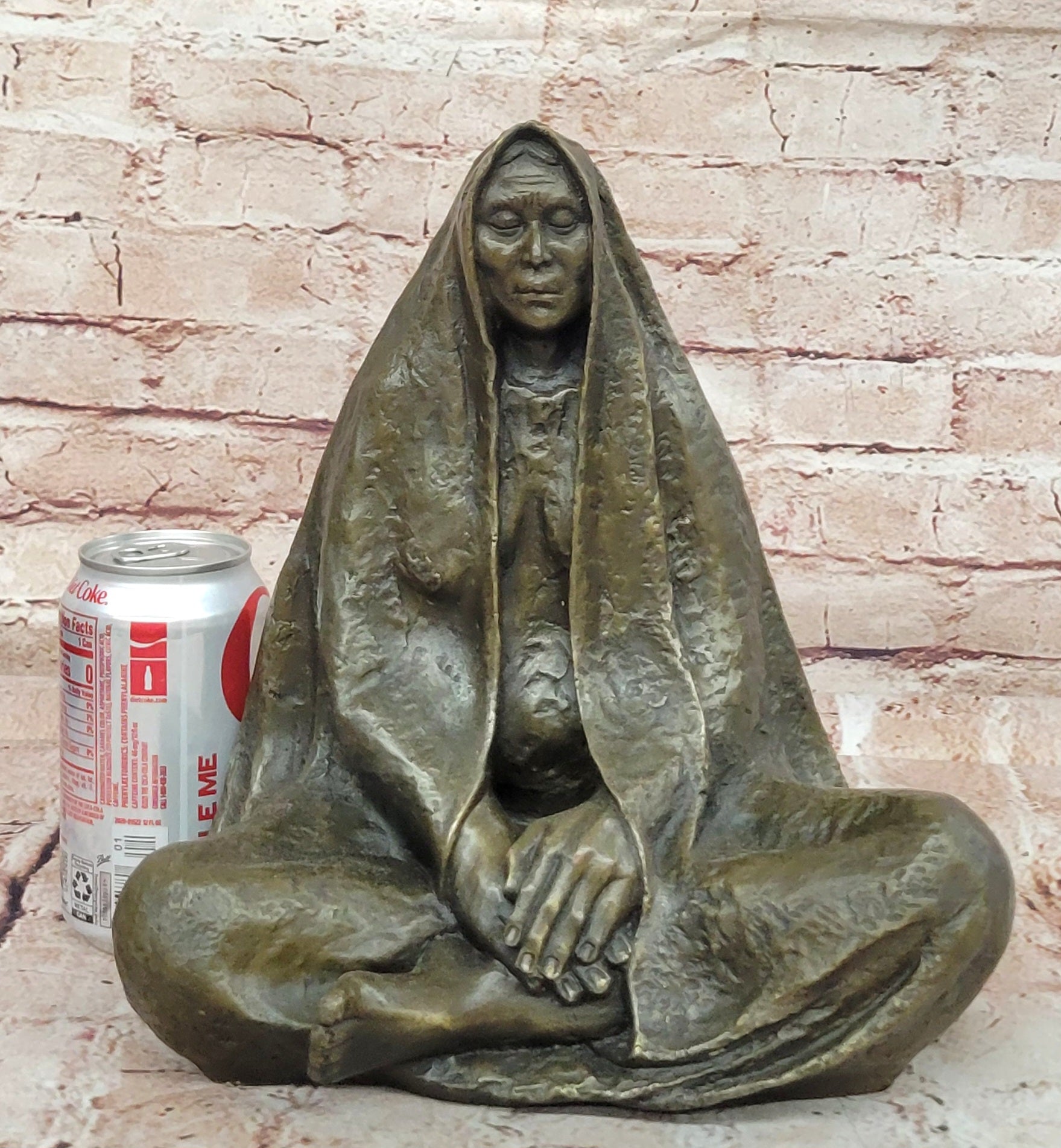 Handcrafted bronze sculpture SALE Elder Wise American Native Original Signed Upd