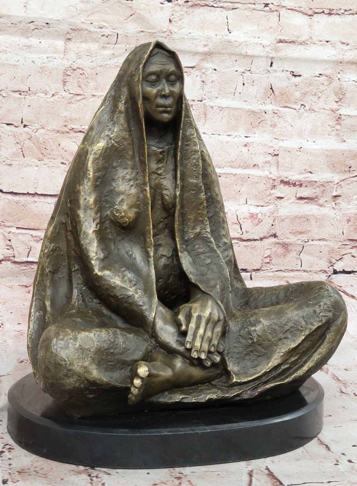 Original Signed Art Native American Genuine Bronze sculpture marble statue Deal