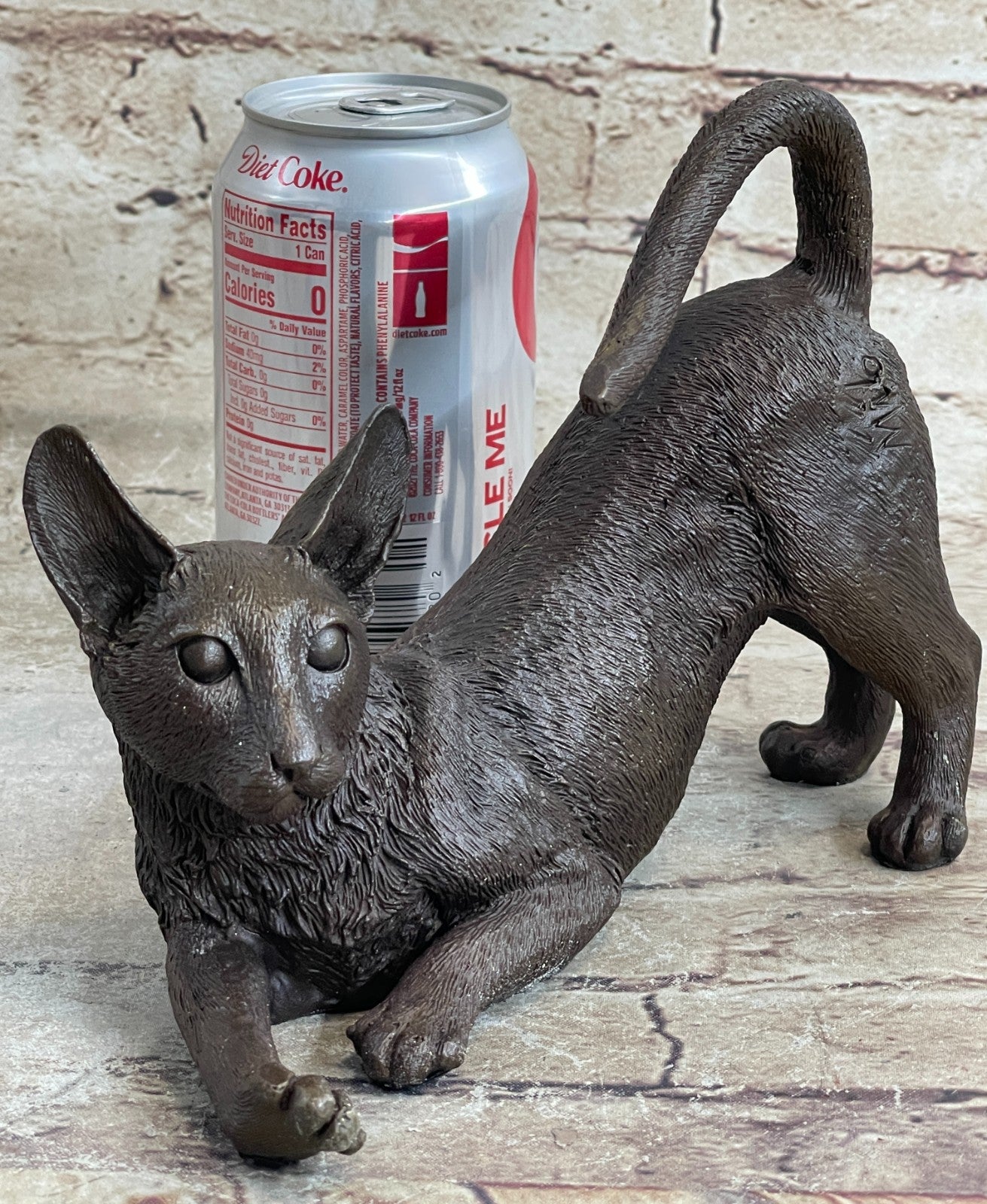 Handcrafted bronze sculpture SALE Cat Siamese Signed Classic Artwork Statue