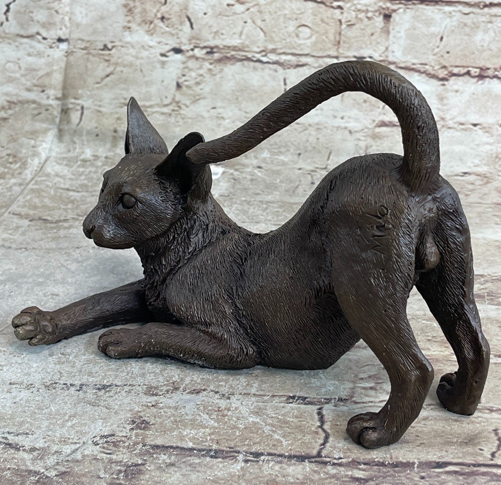 Handcrafted bronze sculpture SALE Cat Siamese Signed Classic Artwork Statue