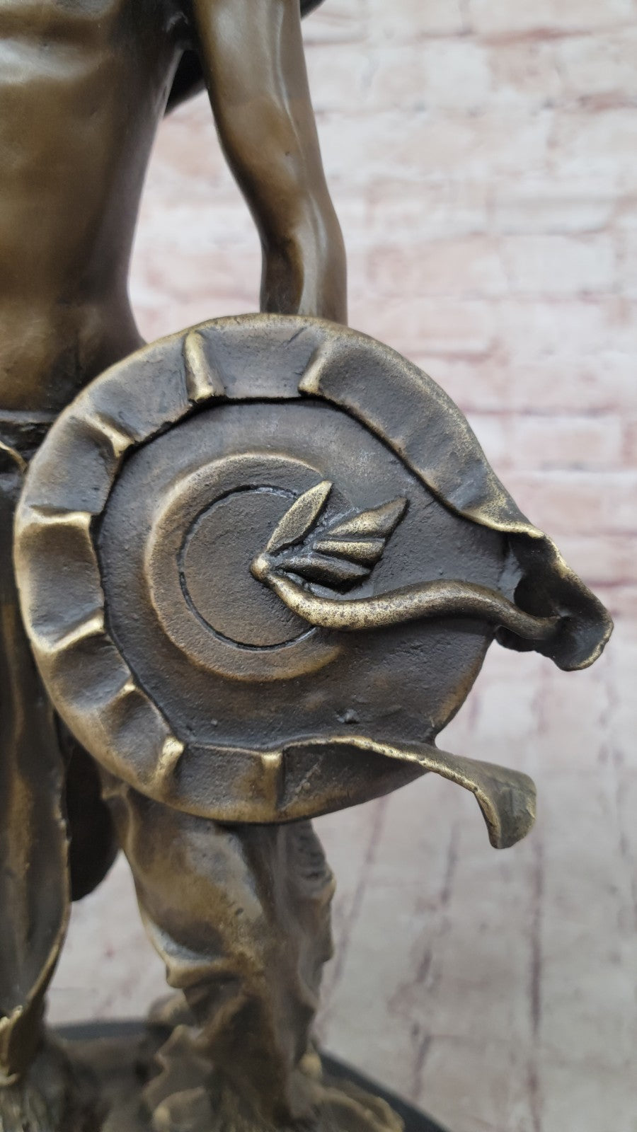 Signed Native American Indian Warrior Bronze Sculpture Statue Figurine Art Deco