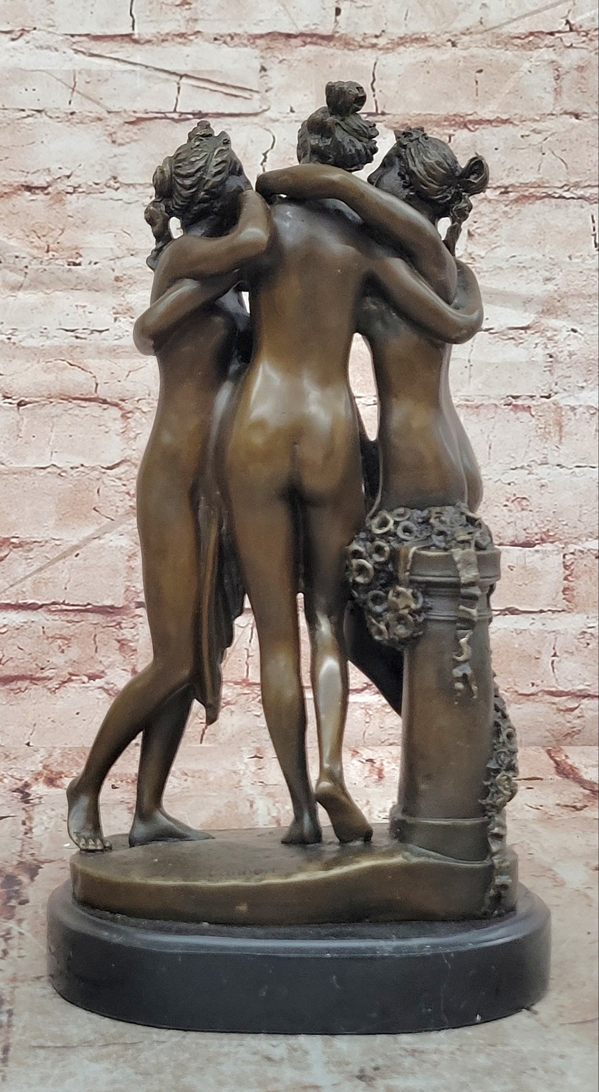 Signed Popular Three Graces Nude Ladies by Canova Hot Cast Classic Artwork Decor