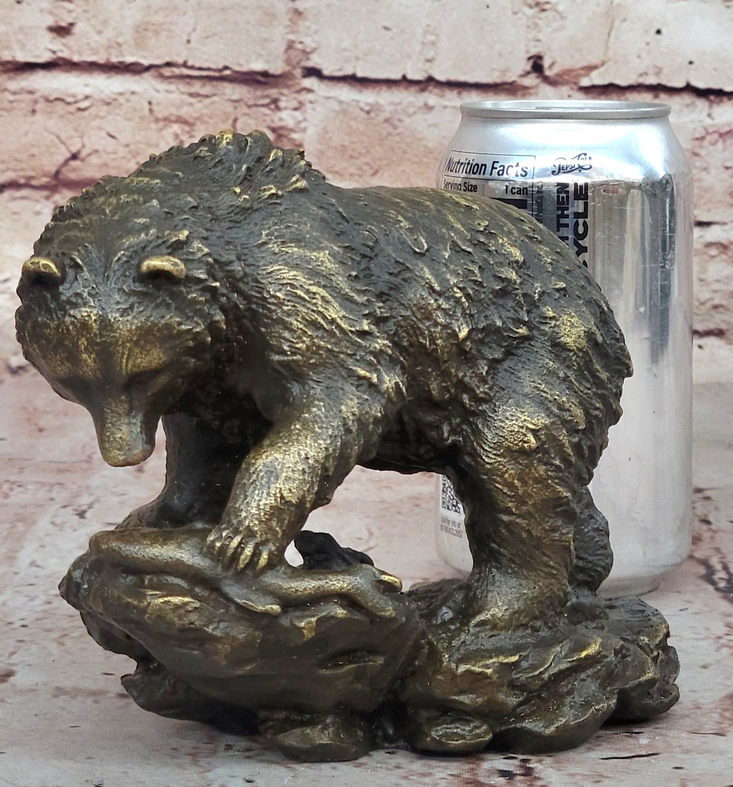 Vienna Bronze Original Black Bear Home Cabin Decor Bronze Sculpture Figurine Art