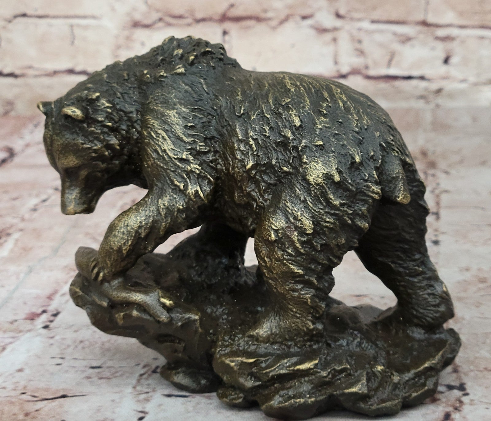 Vienna Bronze Original Black Bear Home Cabin Decor Bronze Sculpture Figurine Art
