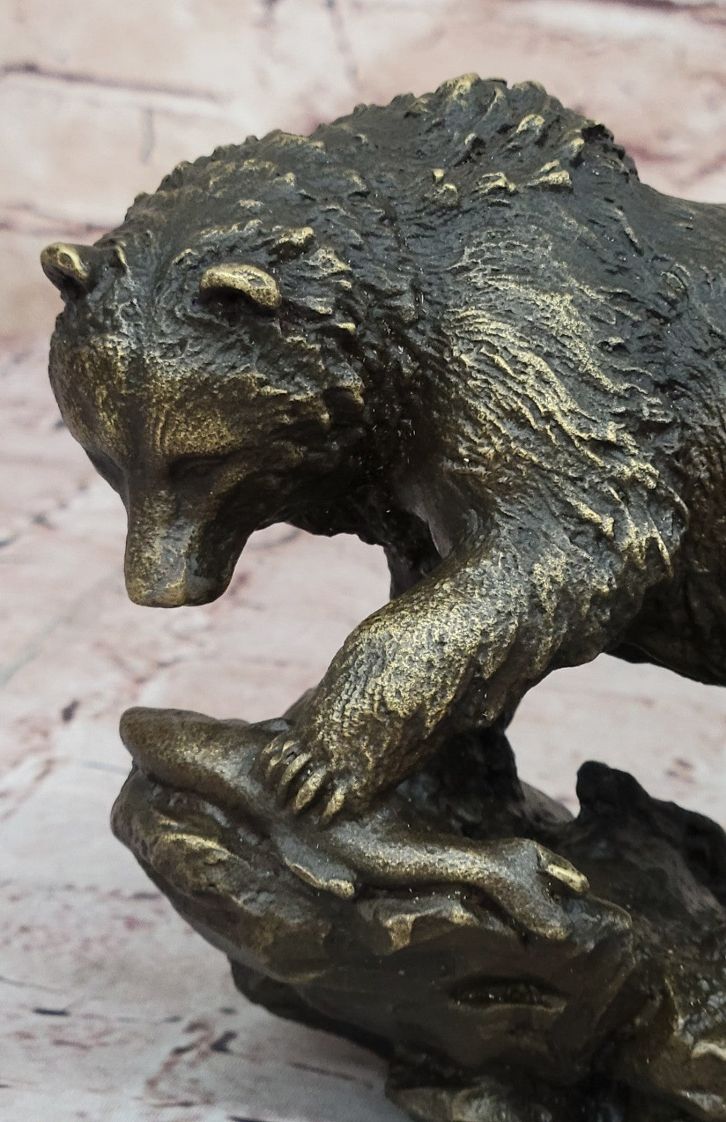 Vienna Bronze Original Black Bear Home Cabin Decor Bronze Sculpture Figurine Art