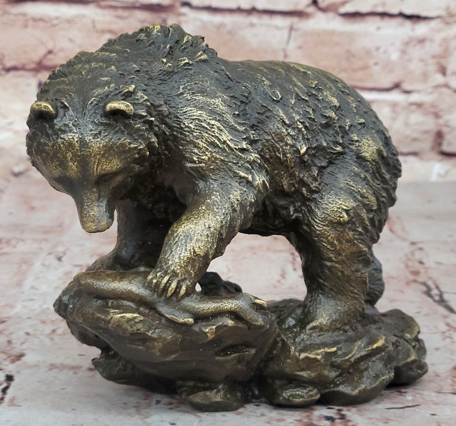 Vienna Bronze Original Black Bear Home Cabin Decor Bronze Sculpture Figurine Art