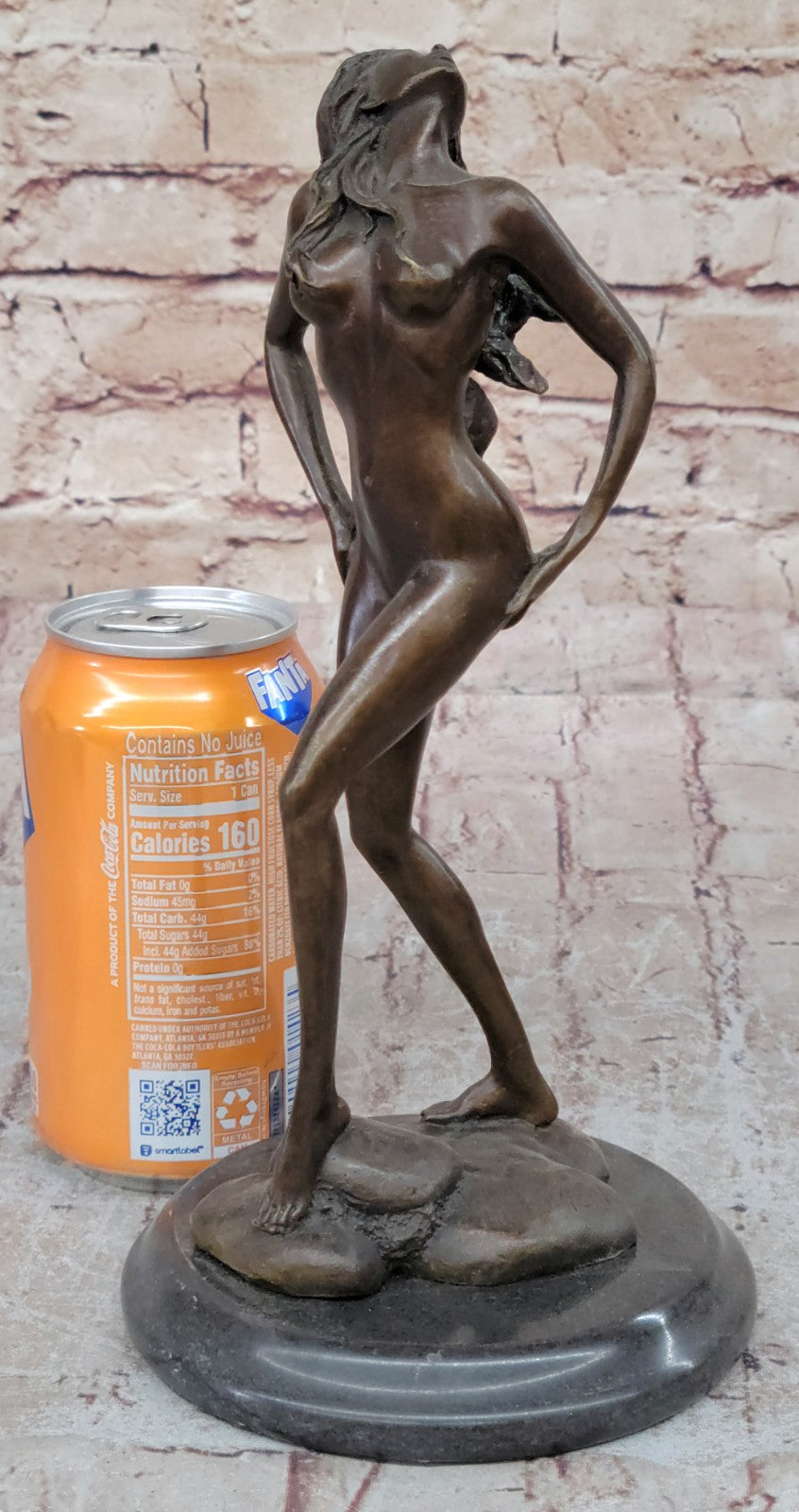 Sensual Modest Nude Girl Figure Athlete Bronze Marble Statue Art Sculpture Large