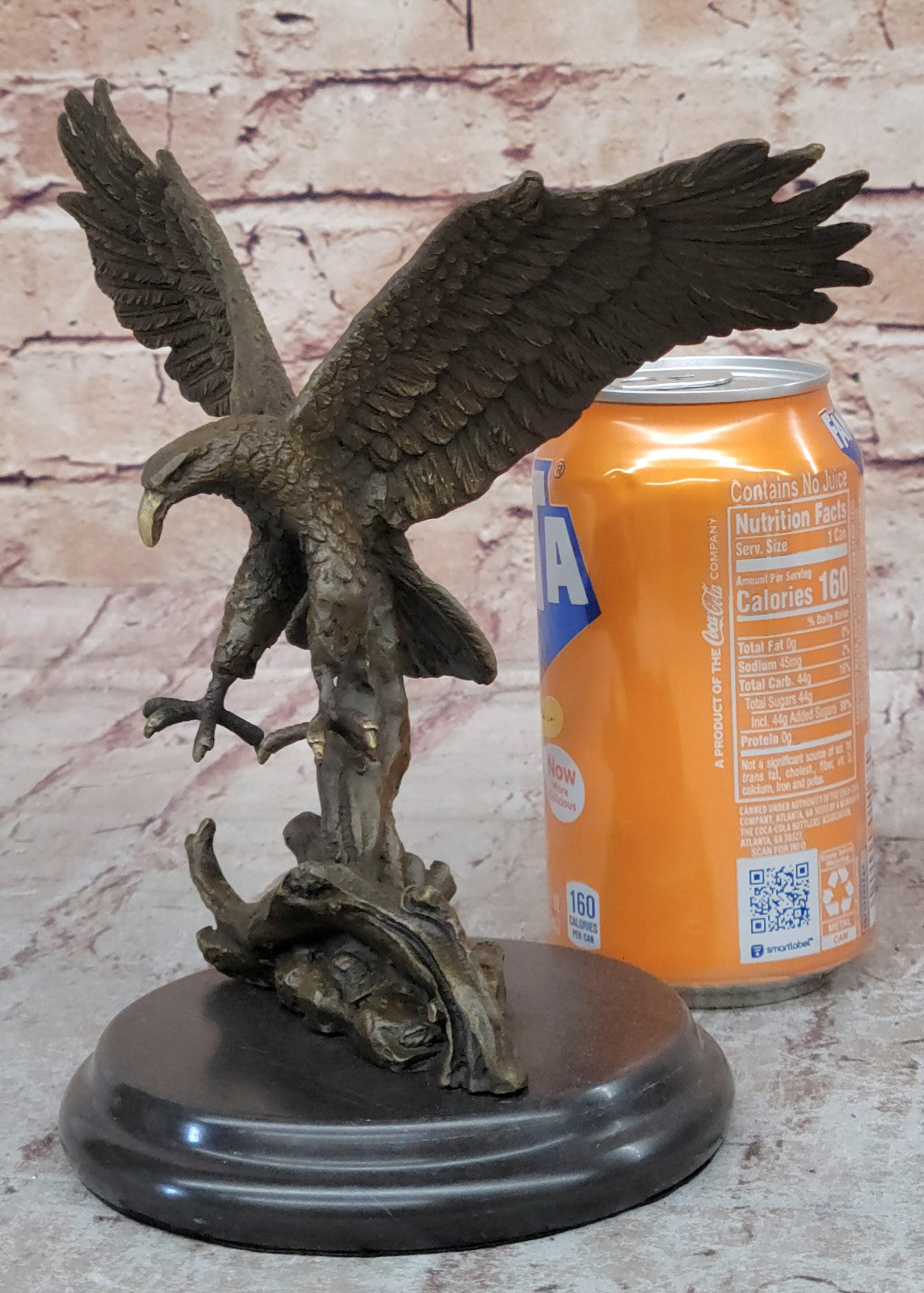 100% Real Bronze Statue AMERICAN BALD EAGLE Figure Sculpture Art Figurine SALE