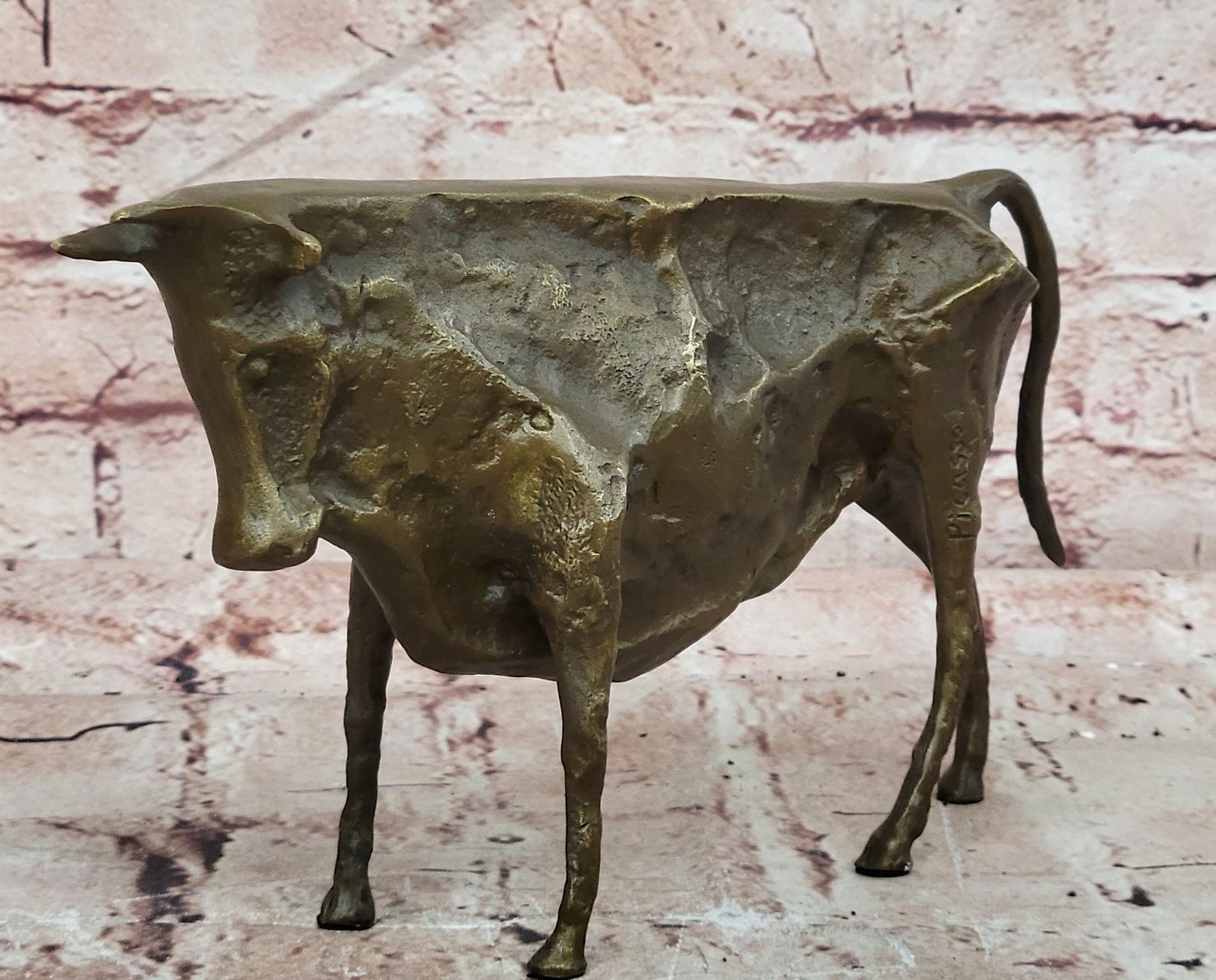 Bronze Sculpture Modern Abstract Art Bull by Picasso Hot Cast Figurine Figure